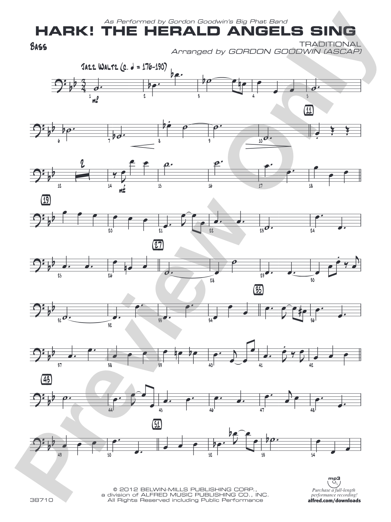 Hark! The Herald Angels Sing: String Bass