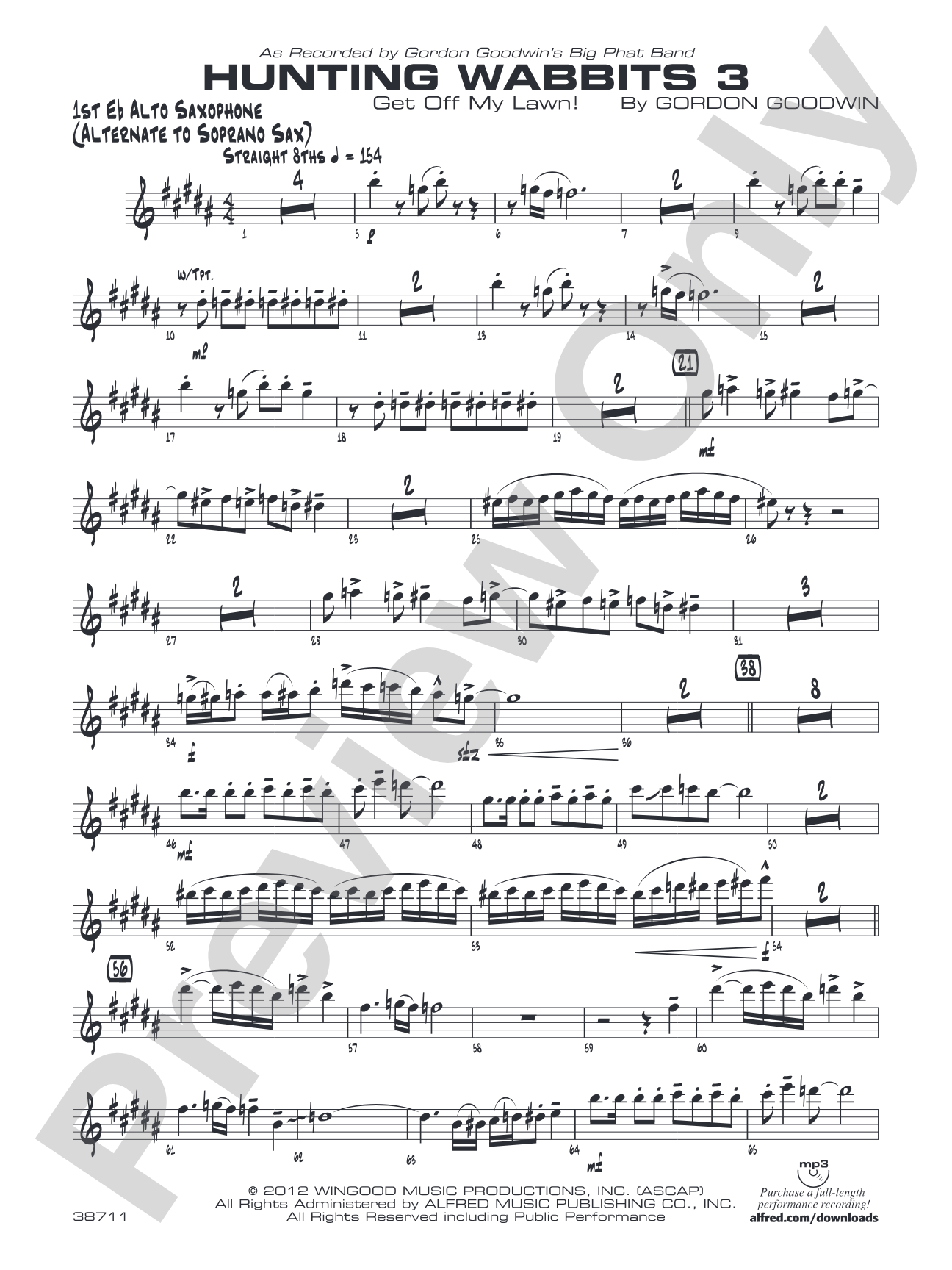 Hunting Wabbits 3 (Get Off My Lawn): E-flat Alto Saxophone
