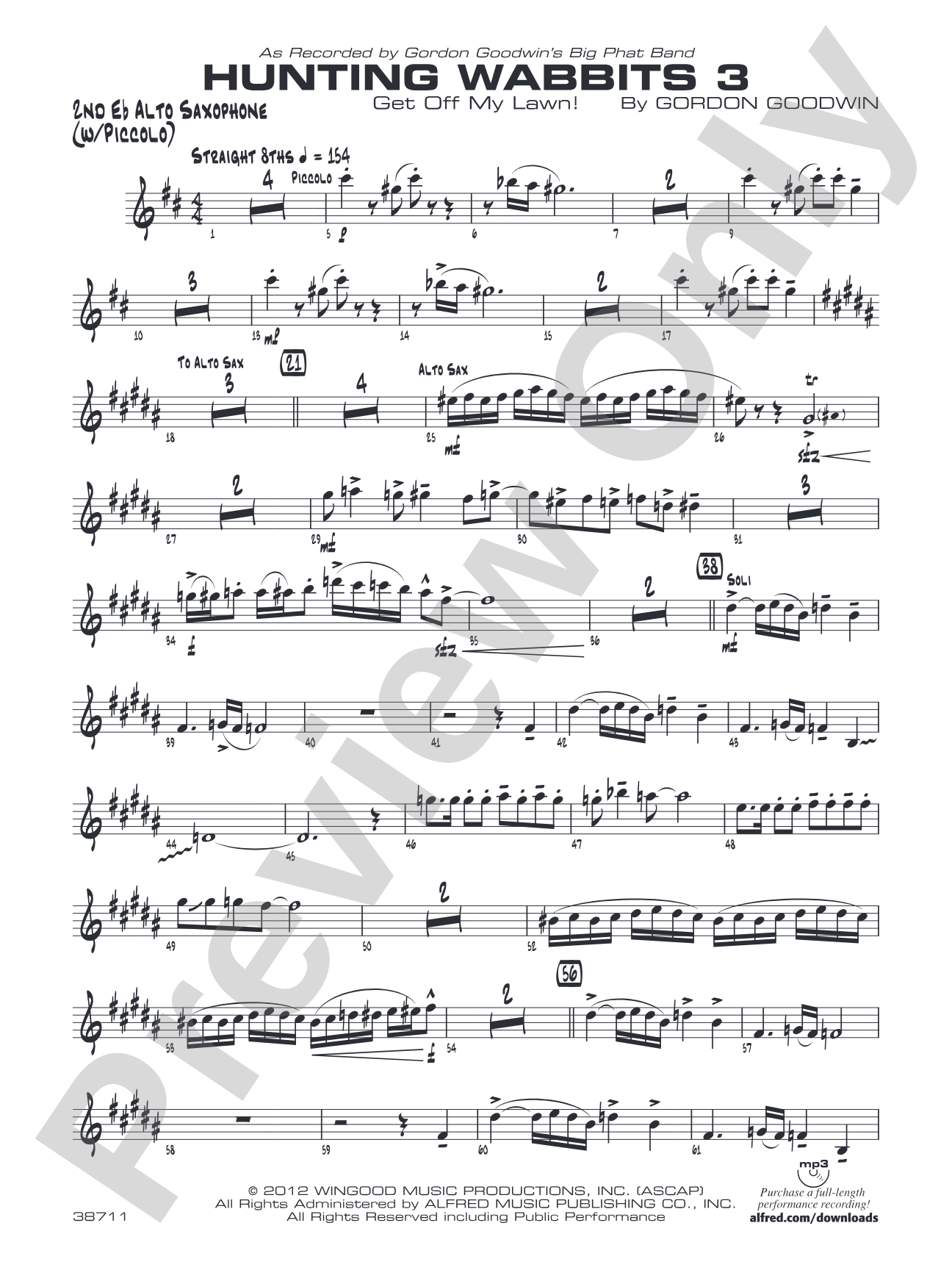 Hunting Wabbits 3 (Get Off My Lawn): 2nd E-flat Alto Saxophone