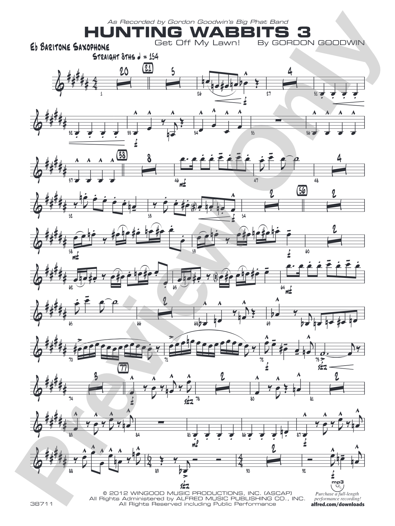 Hunting Wabbits 3 (Get Off My Lawn): E-flat Baritone Saxophone