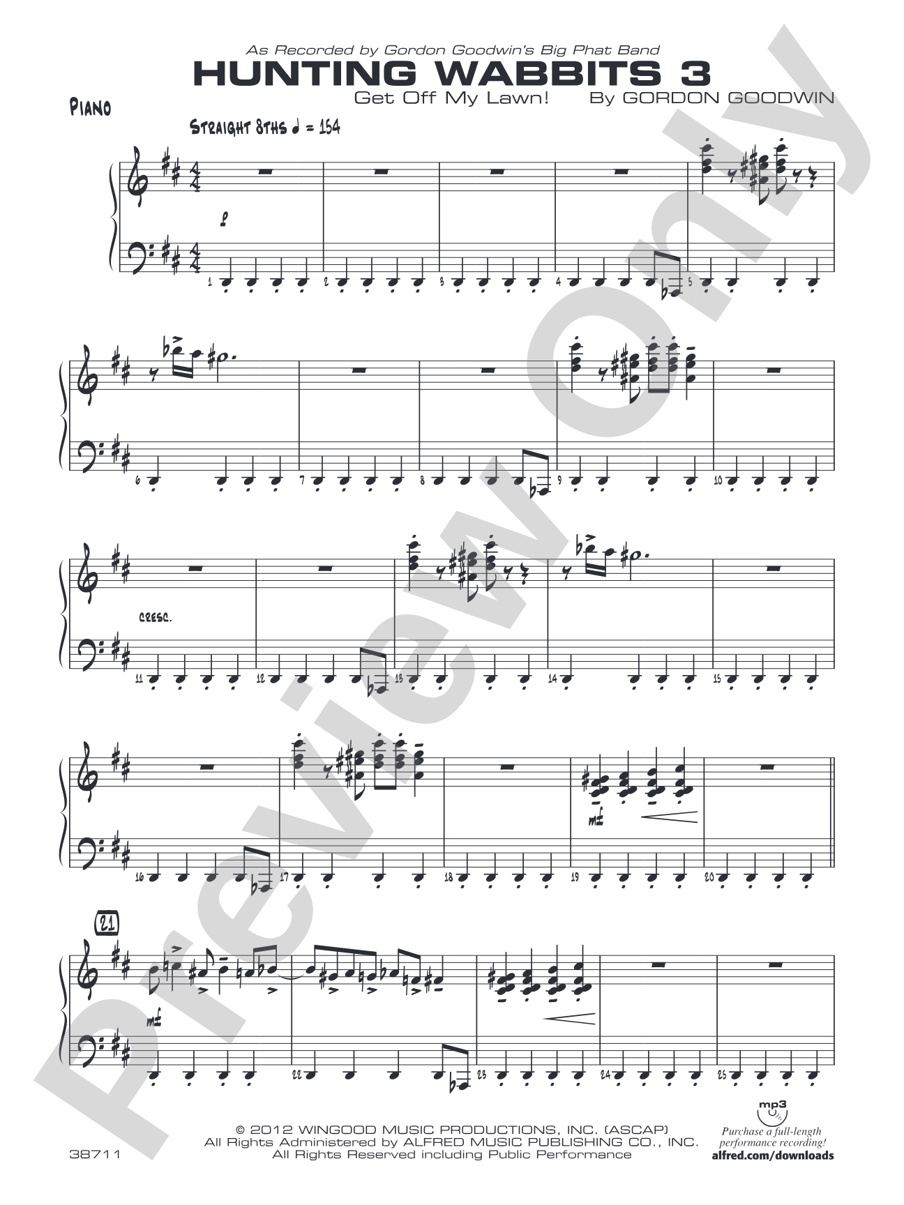 Hunting Wabbits 3 (Get Off My Lawn): Piano Accompaniment