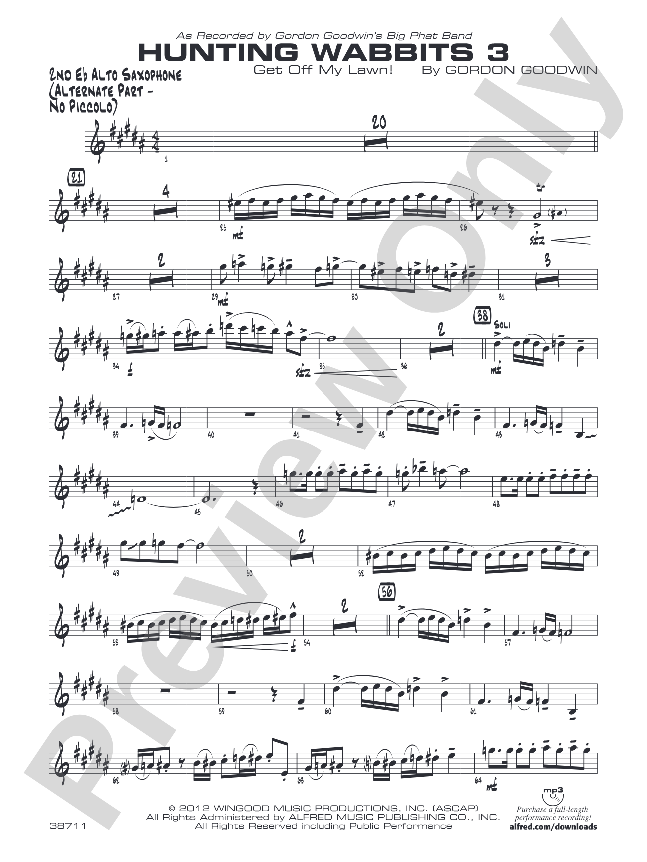 Hunting Wabbits 3 (Get Off My Lawn): Optional Alto Sax