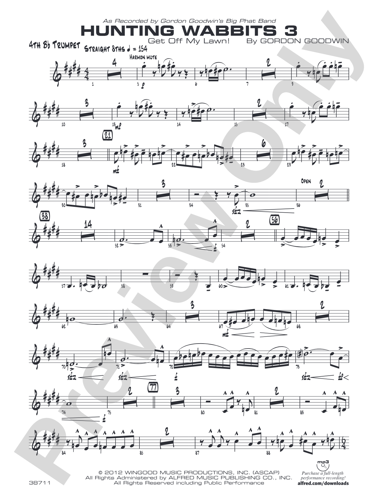 Hunting Wabbits 3 (Get Off My Lawn): 4th B-flat Trumpet