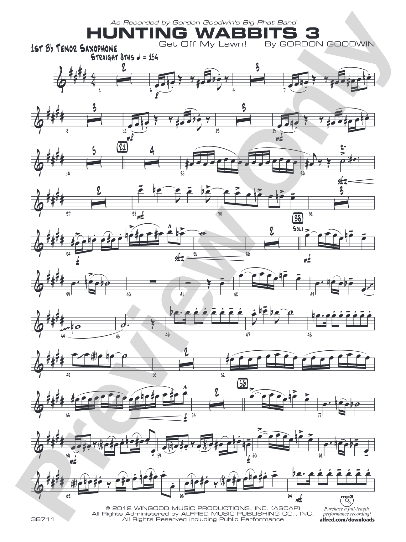 Hunting Wabbits 3 (Get Off My Lawn): B-flat Tenor Saxophone