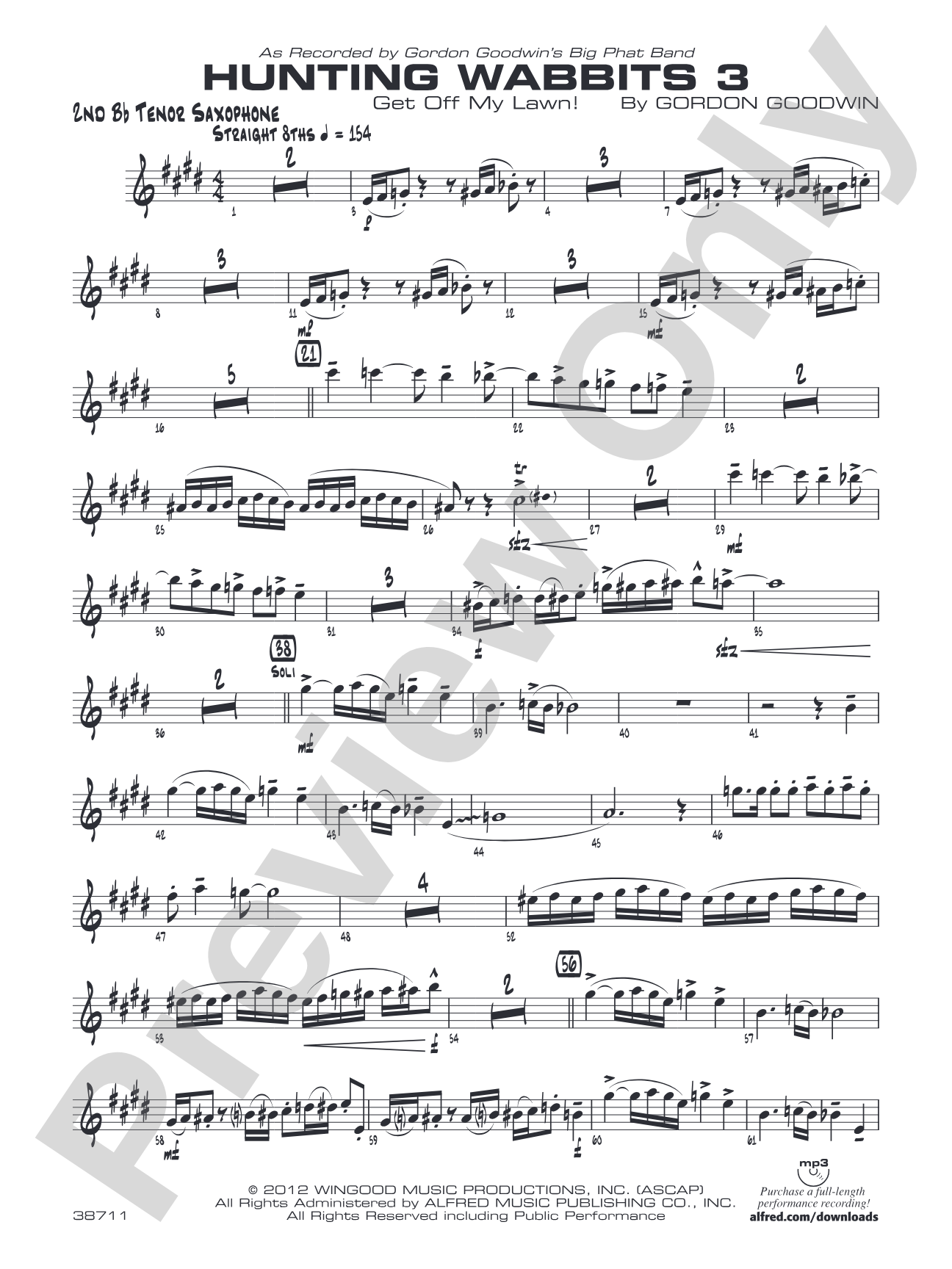 Hunting Wabbits 3 (Get Off My Lawn): 2nd B-flat Tenor Saxophone