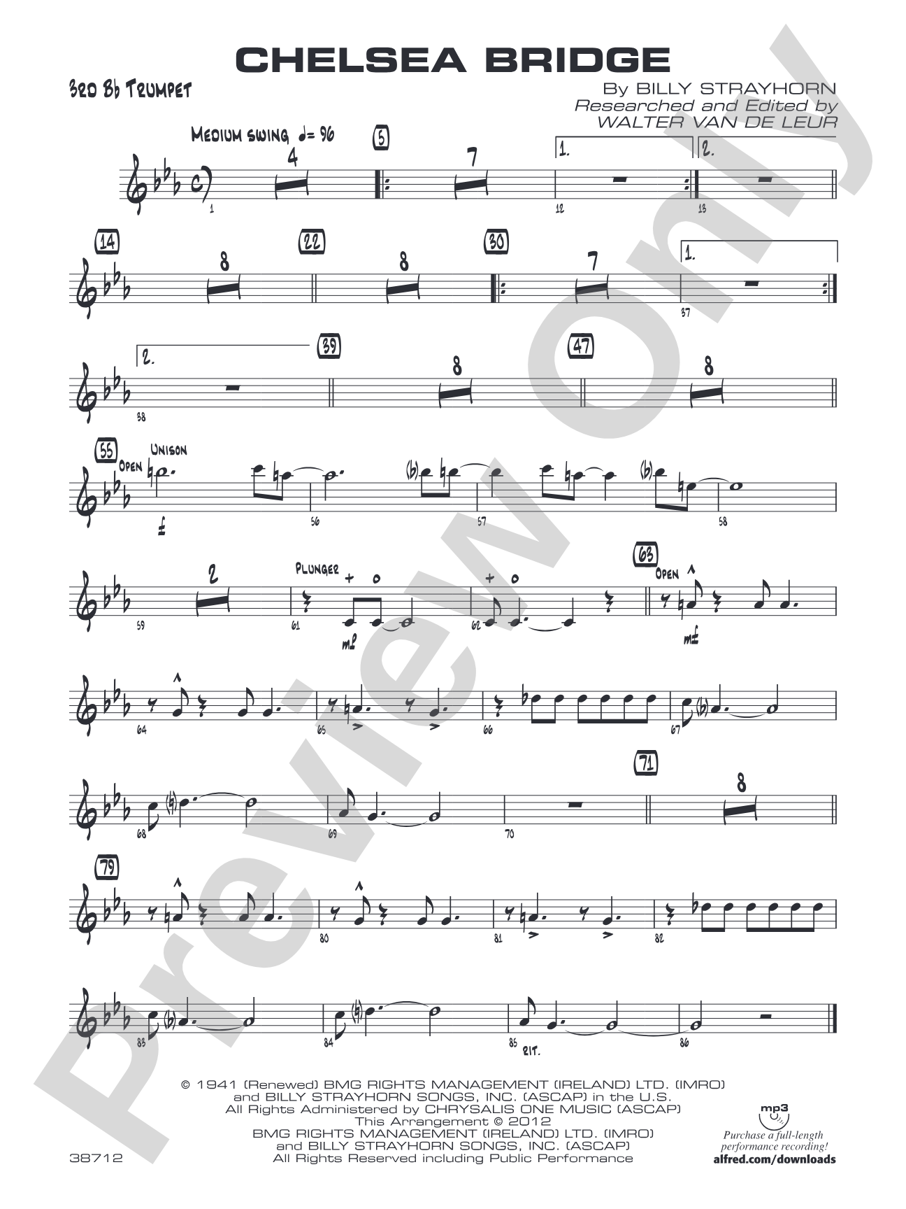 Chelsea Bridge: 3rd B-flat Trumpet