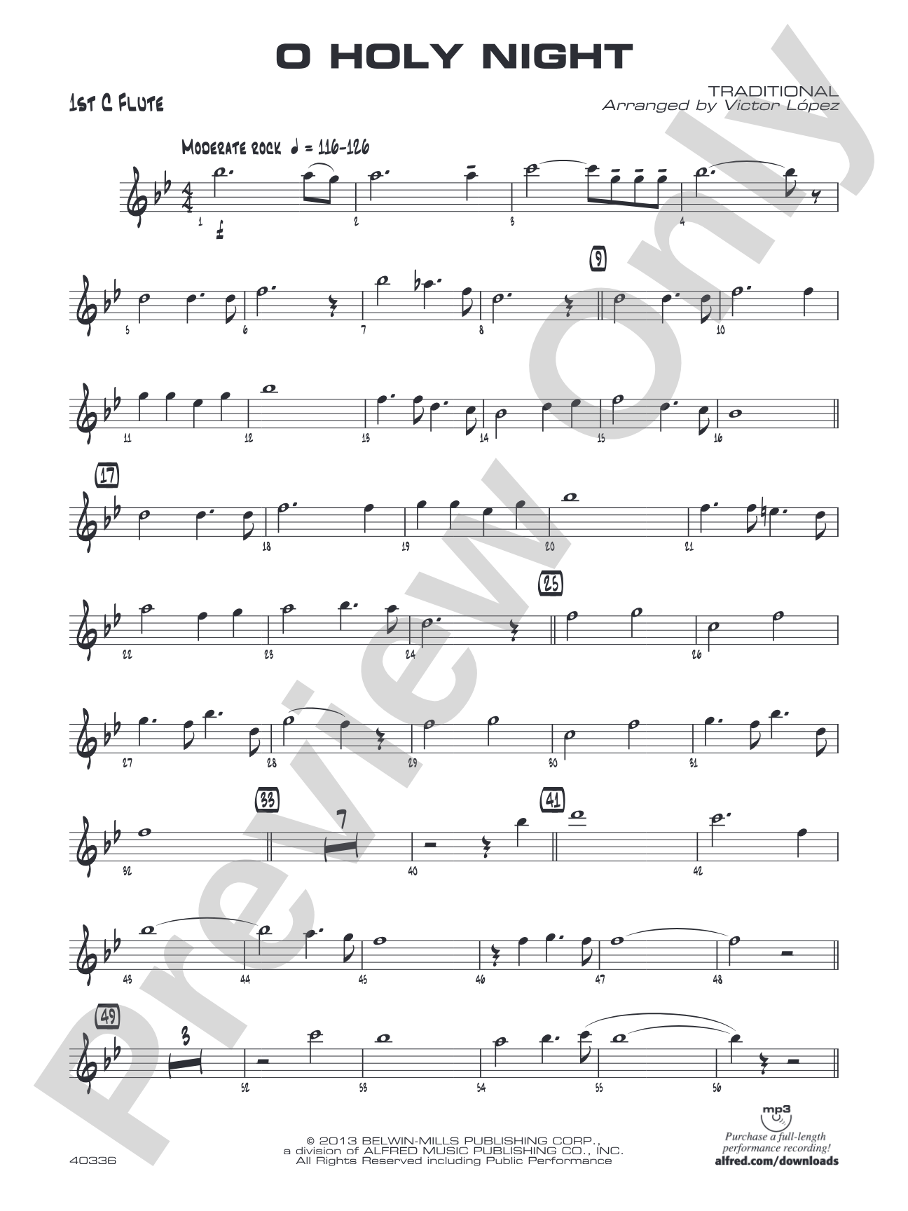 O Holy Night: Flute