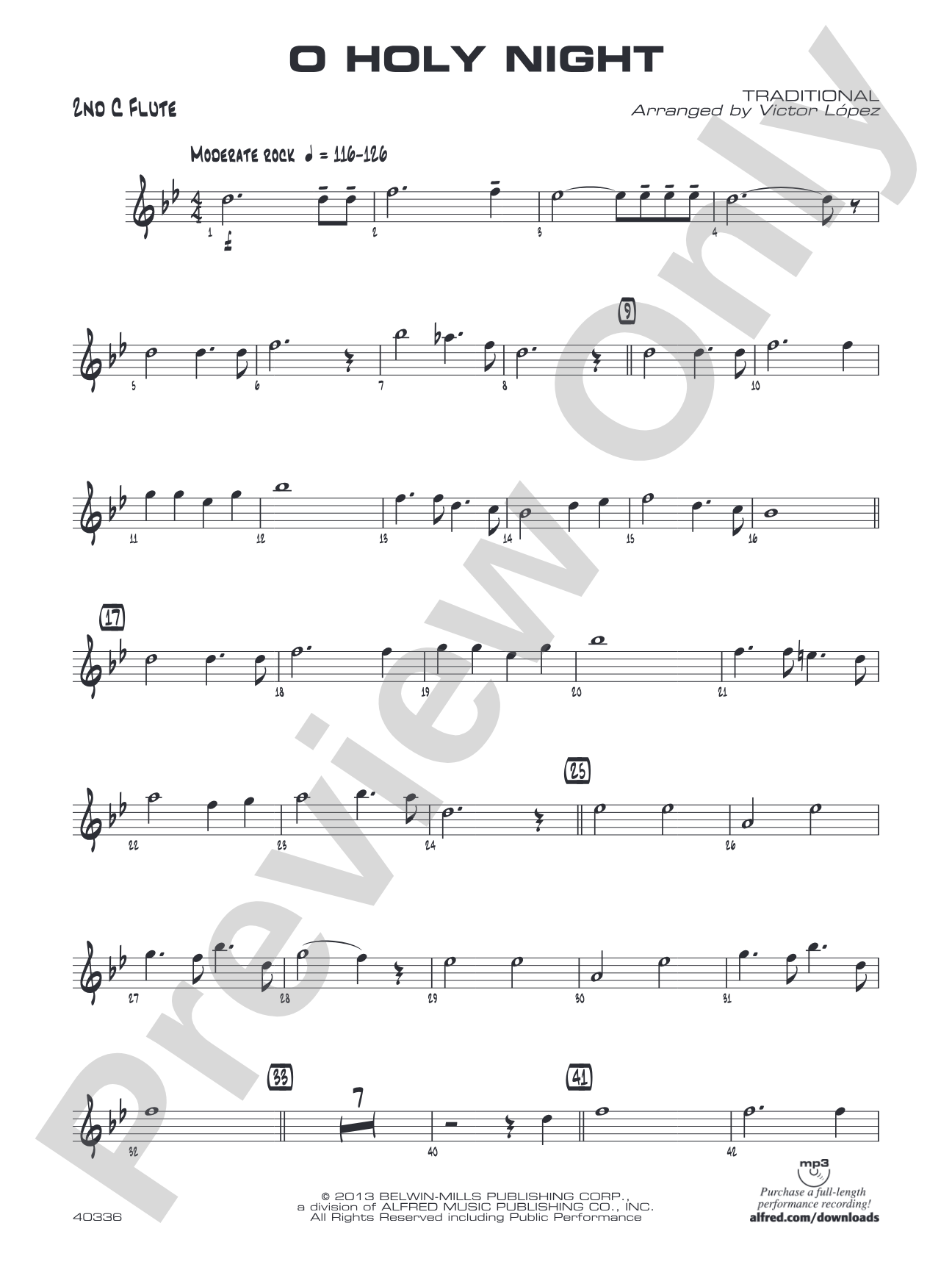 O Holy Night: 2nd Flute
