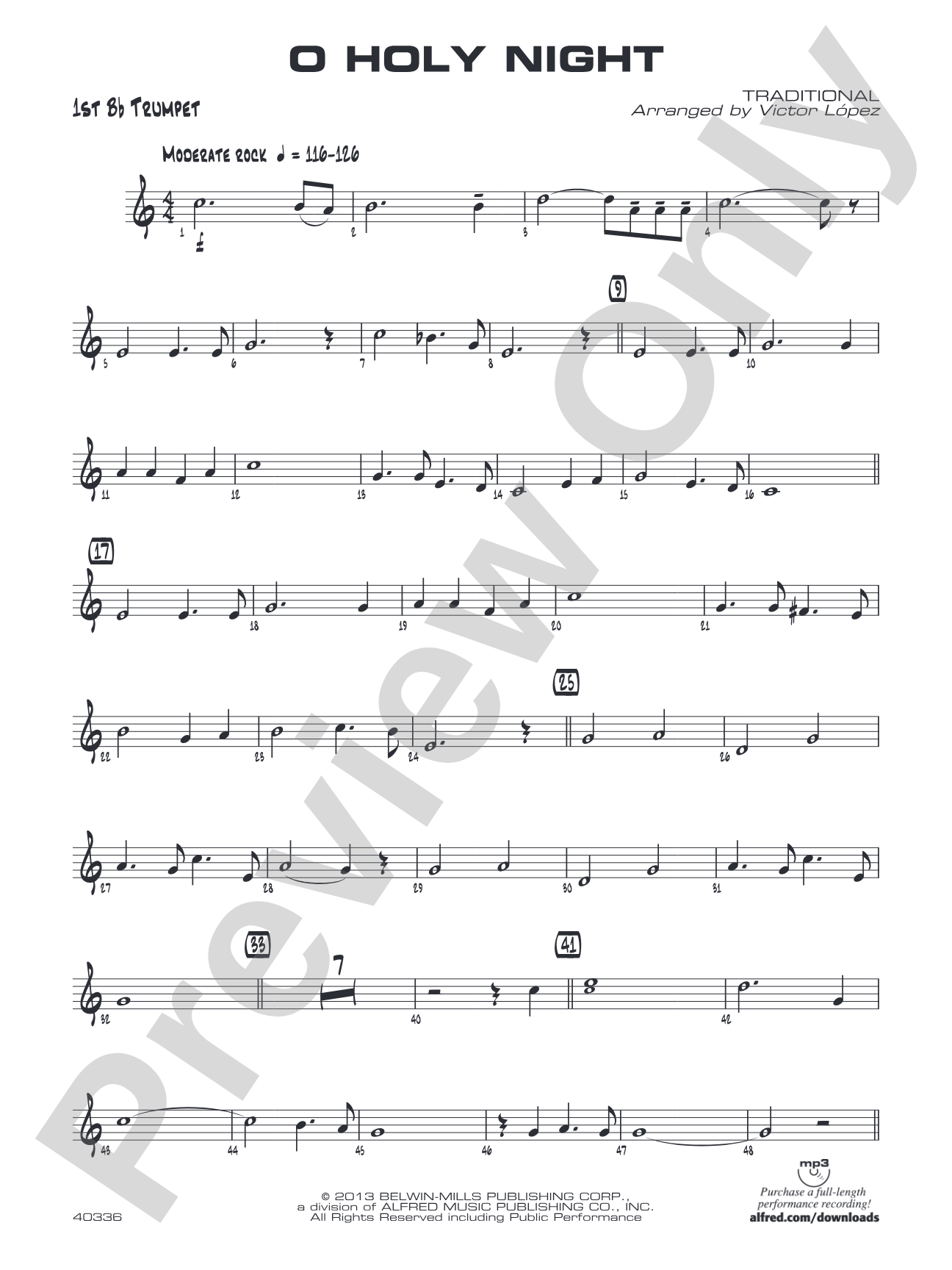 O Holy Night: 1st B-flat Trumpet