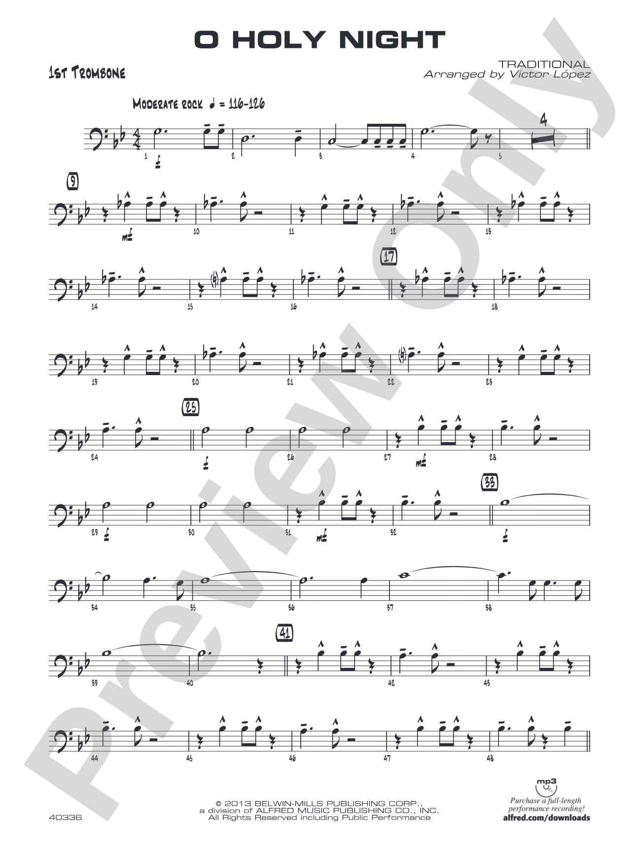 O Holy Night: 1st Trombone