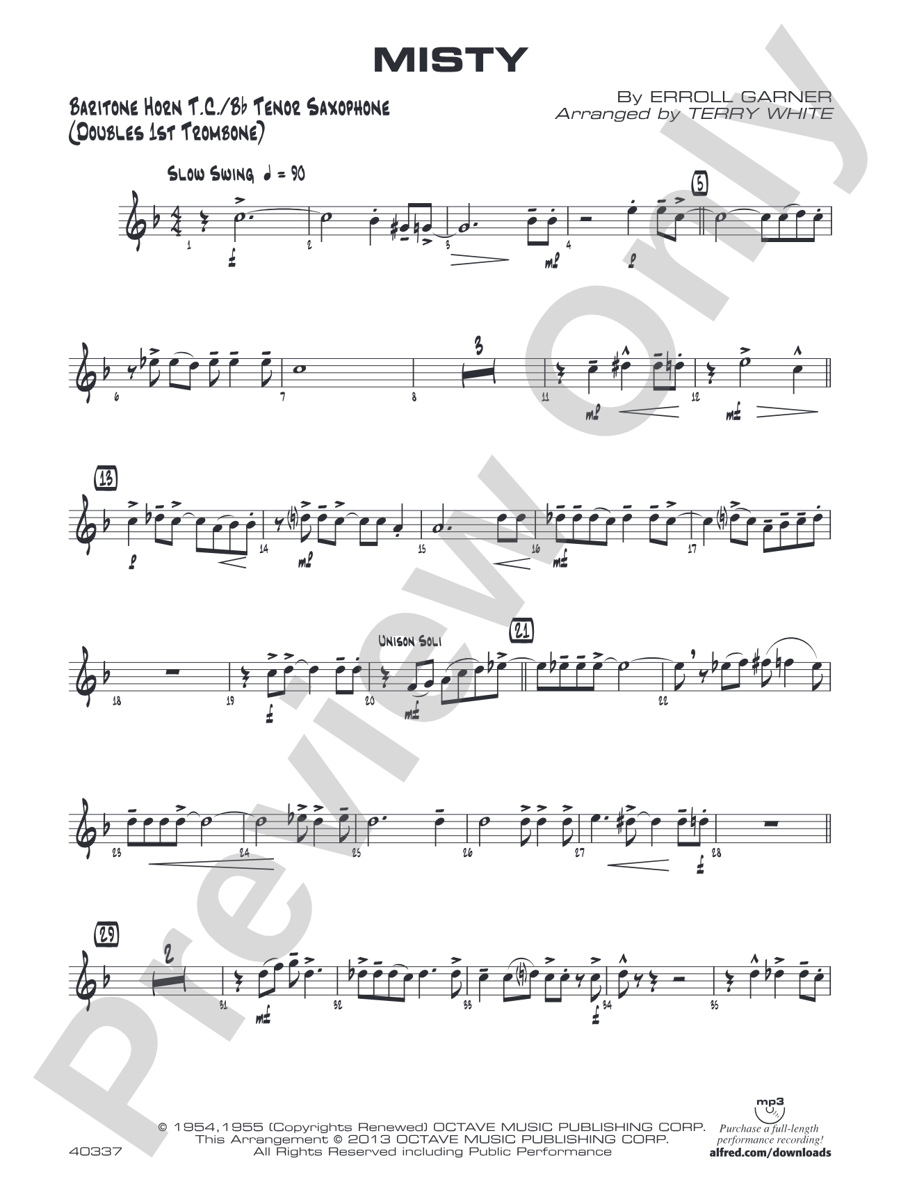 Misty: Baritone T.C.