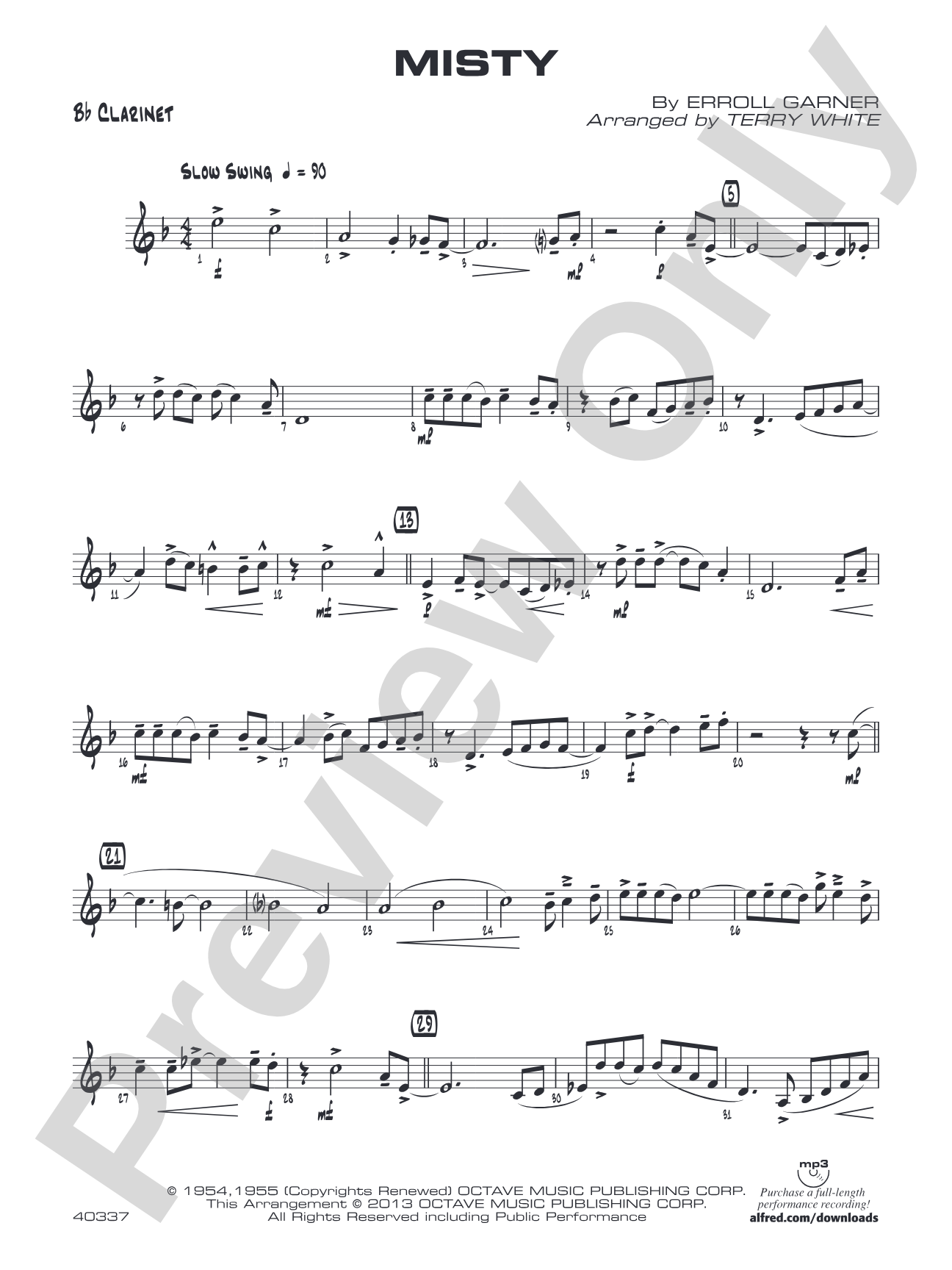 Misty: 1st B-flat Clarinet
