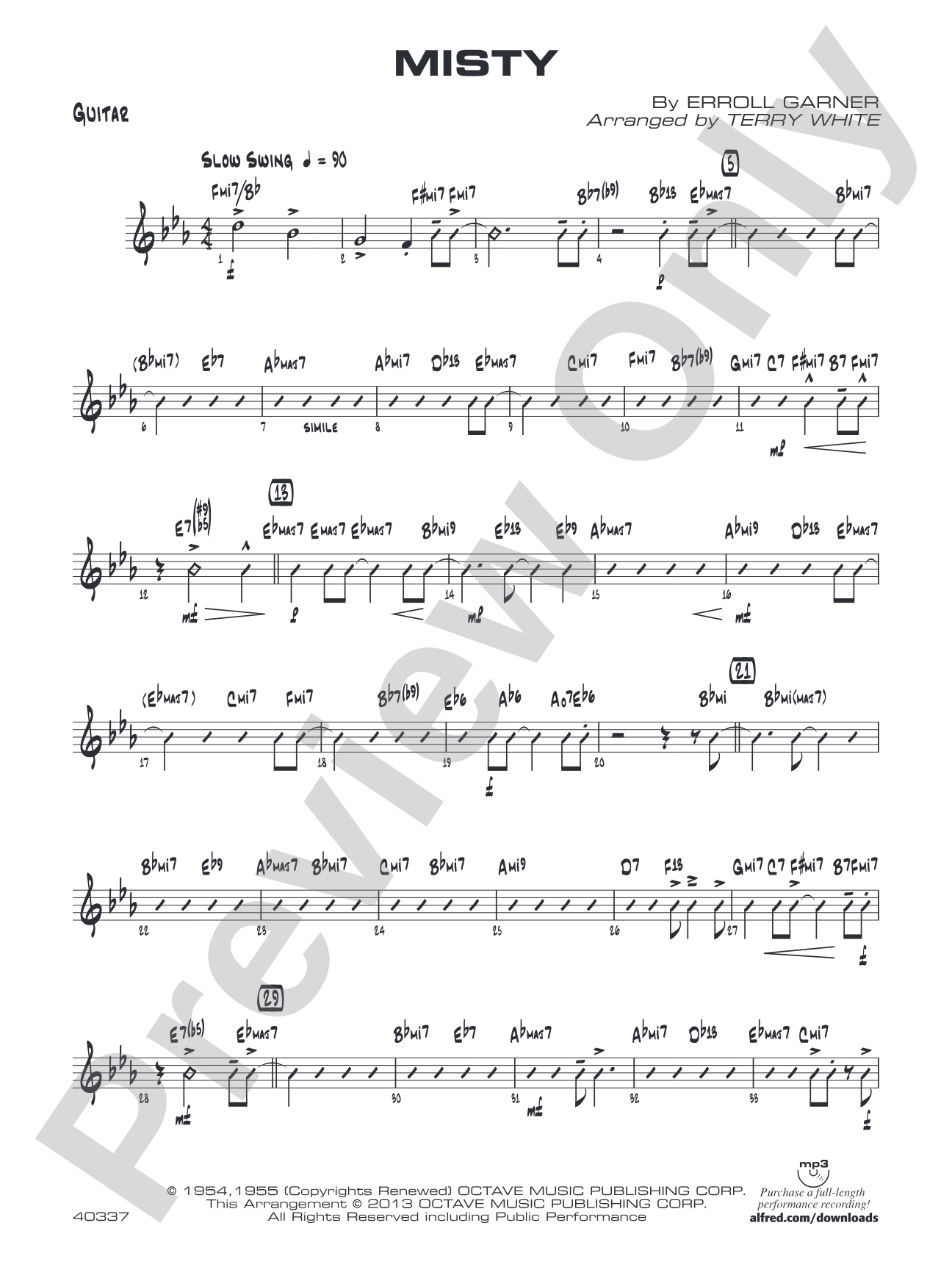 Misty: Guitar