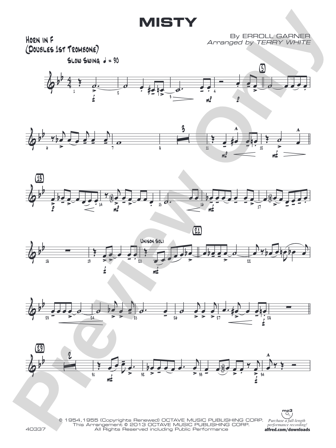 Misty: 1st F Horn
