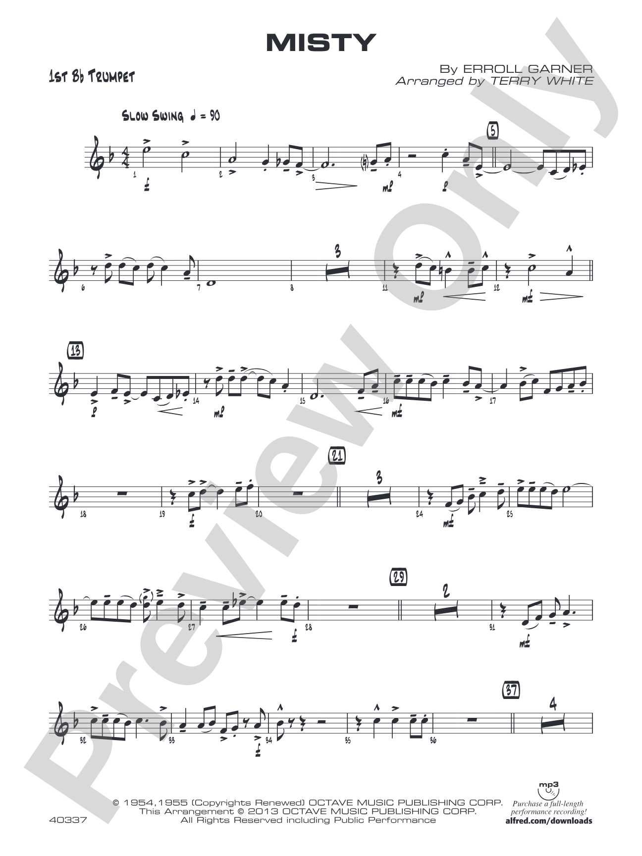 Misty: 1st B-flat Trumpet