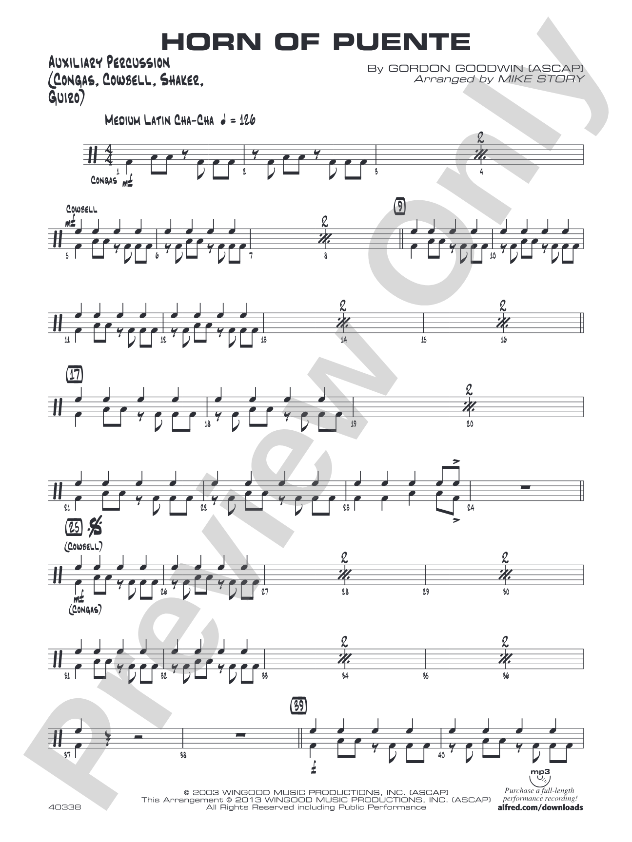 Horn of Puente: Auxiliary Percussion