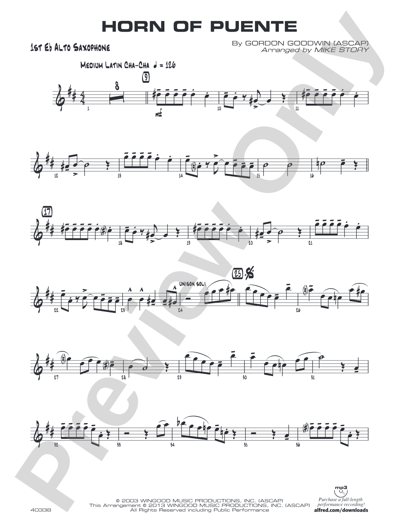Horn of Puente: E-flat Alto Saxophone