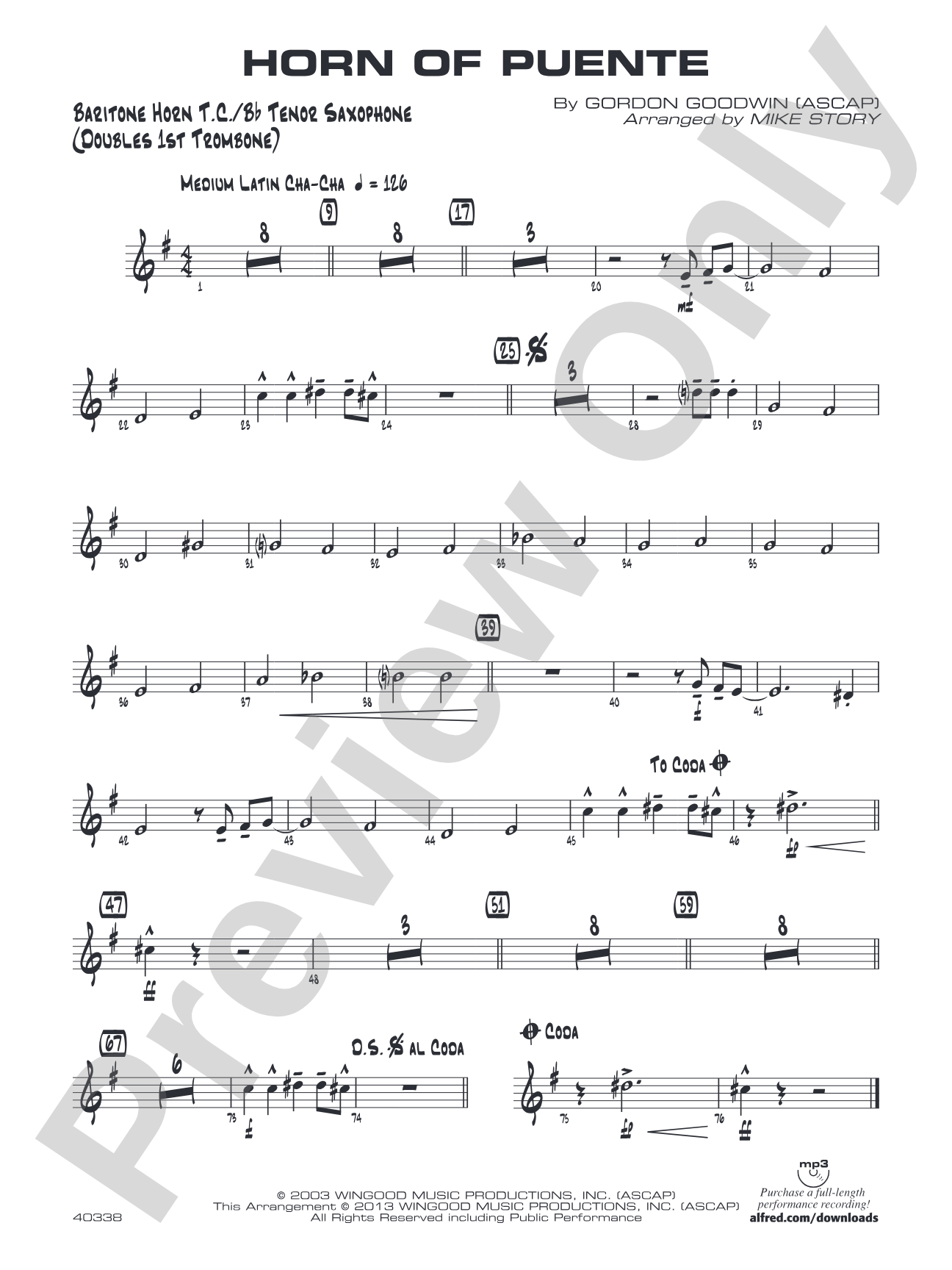 Horn of Puente: Baritone T.C.
