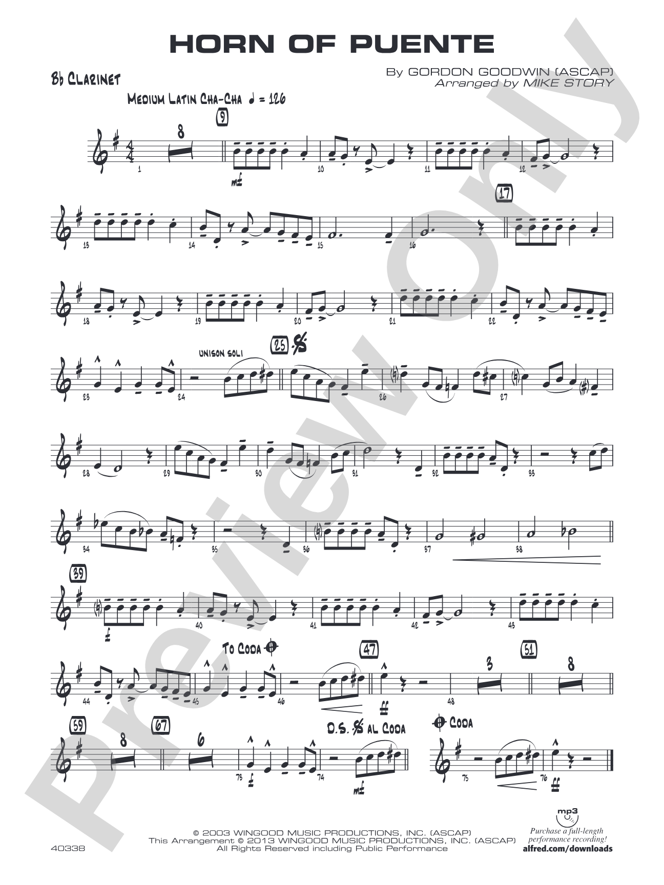 Horn of Puente: 1st B-flat Clarinet