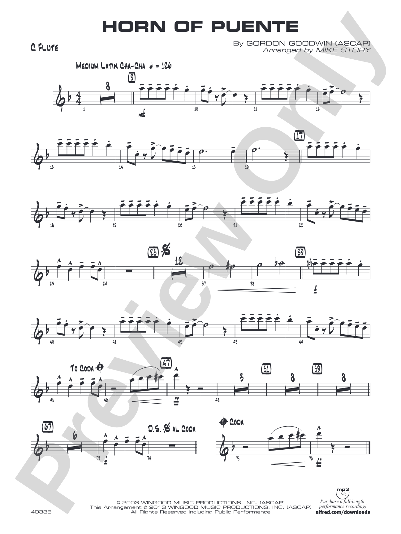 Horn of Puente: Flute