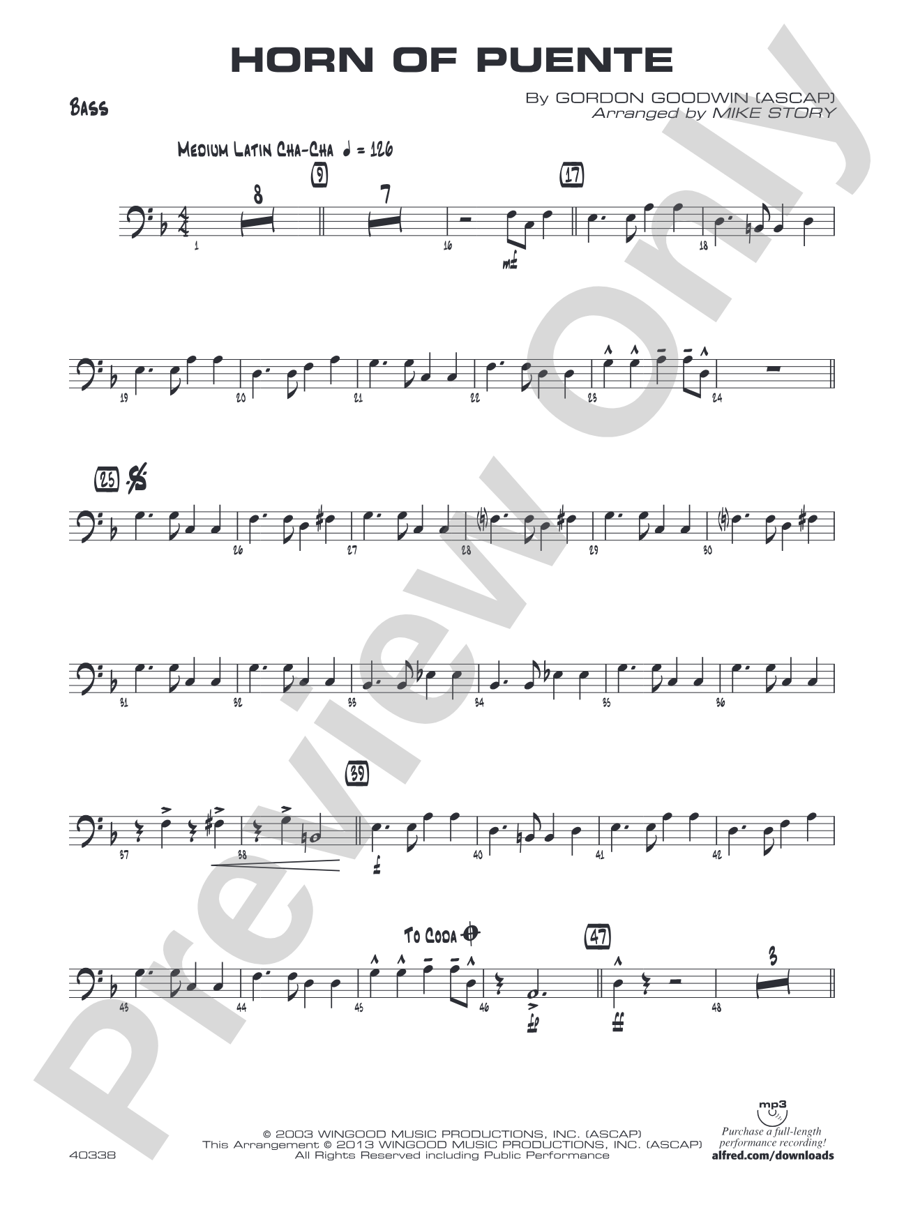 Horn of Puente: String Bass