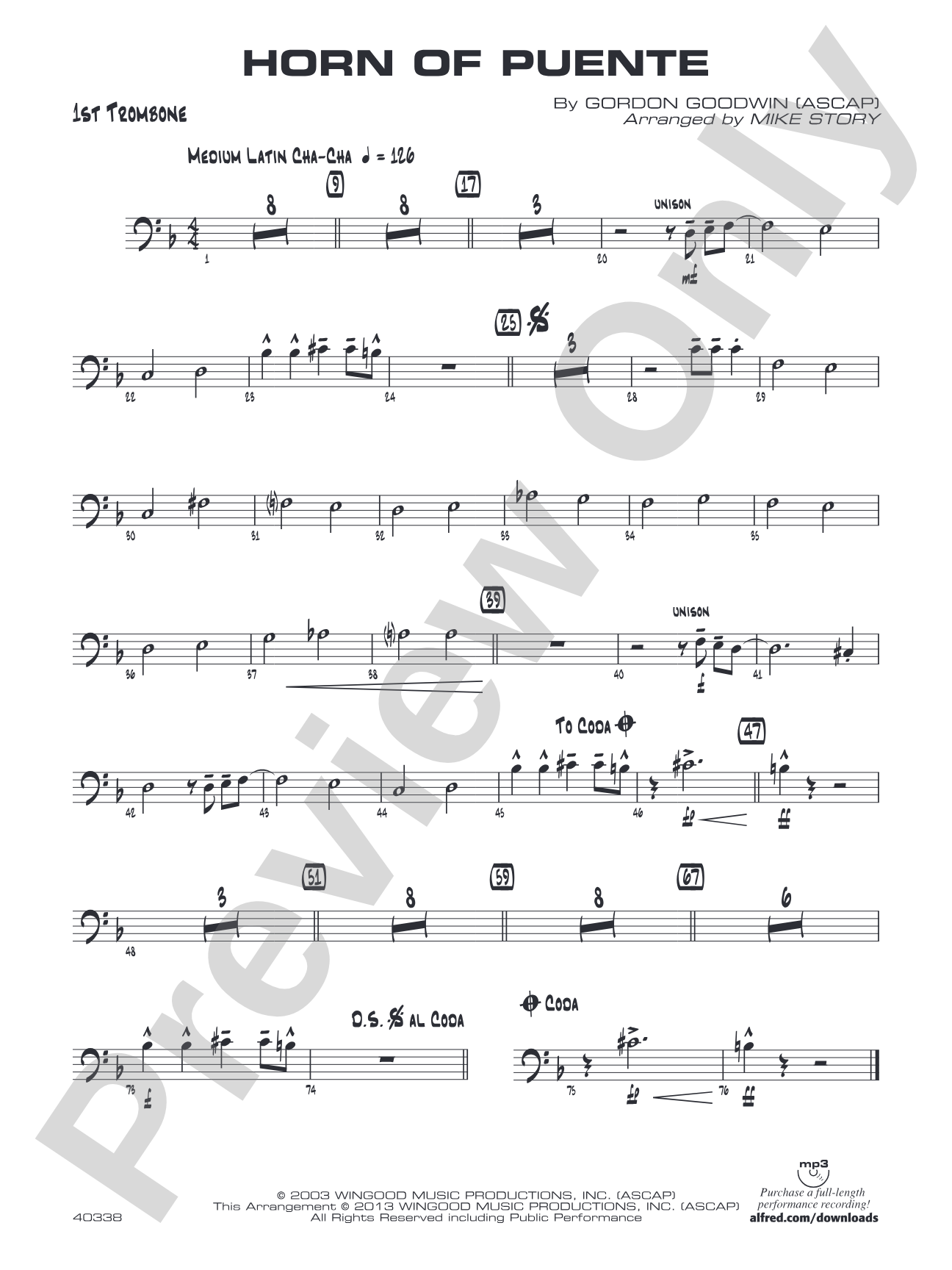 Horn of Puente: 1st Trombone