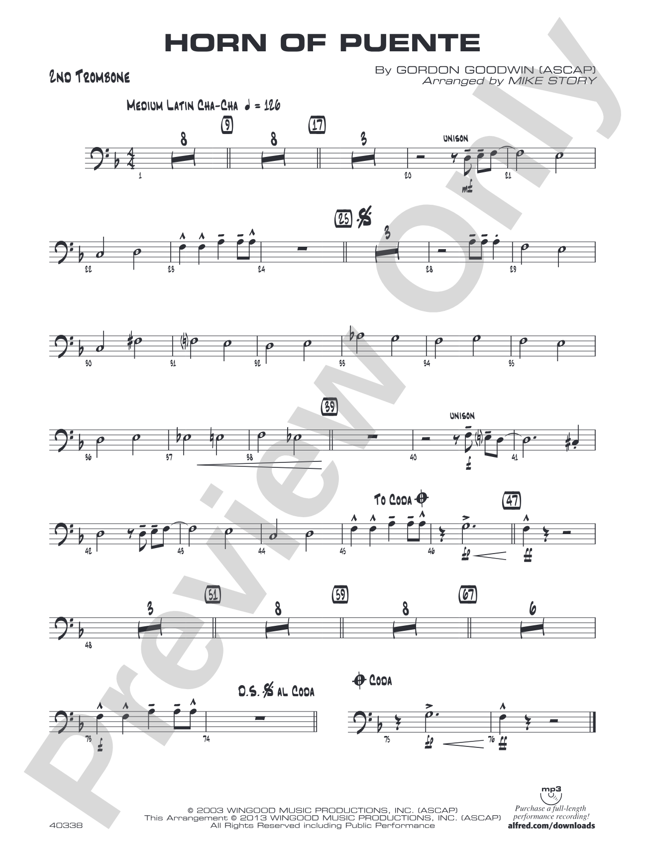 Horn of Puente: 2nd Trombone