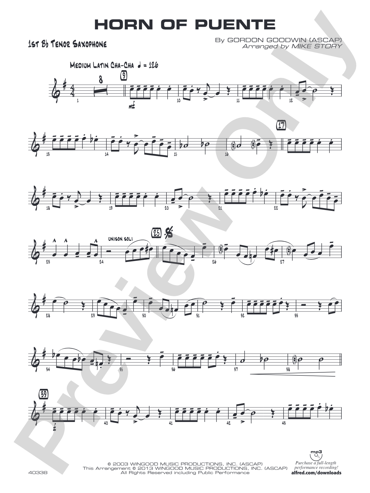 Horn of Puente: B-flat Tenor Saxophone