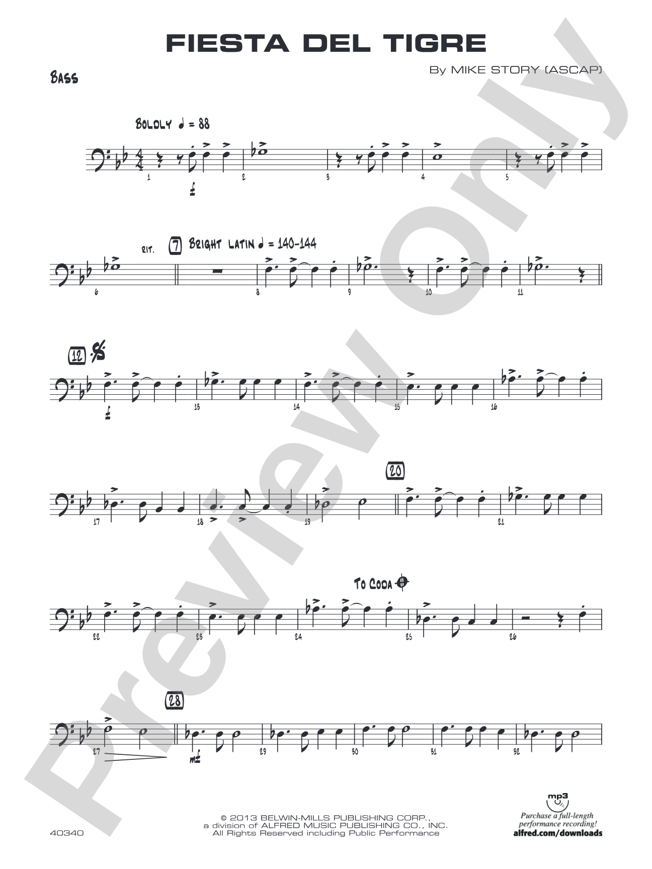 Fiesta del Tigre: String Bass