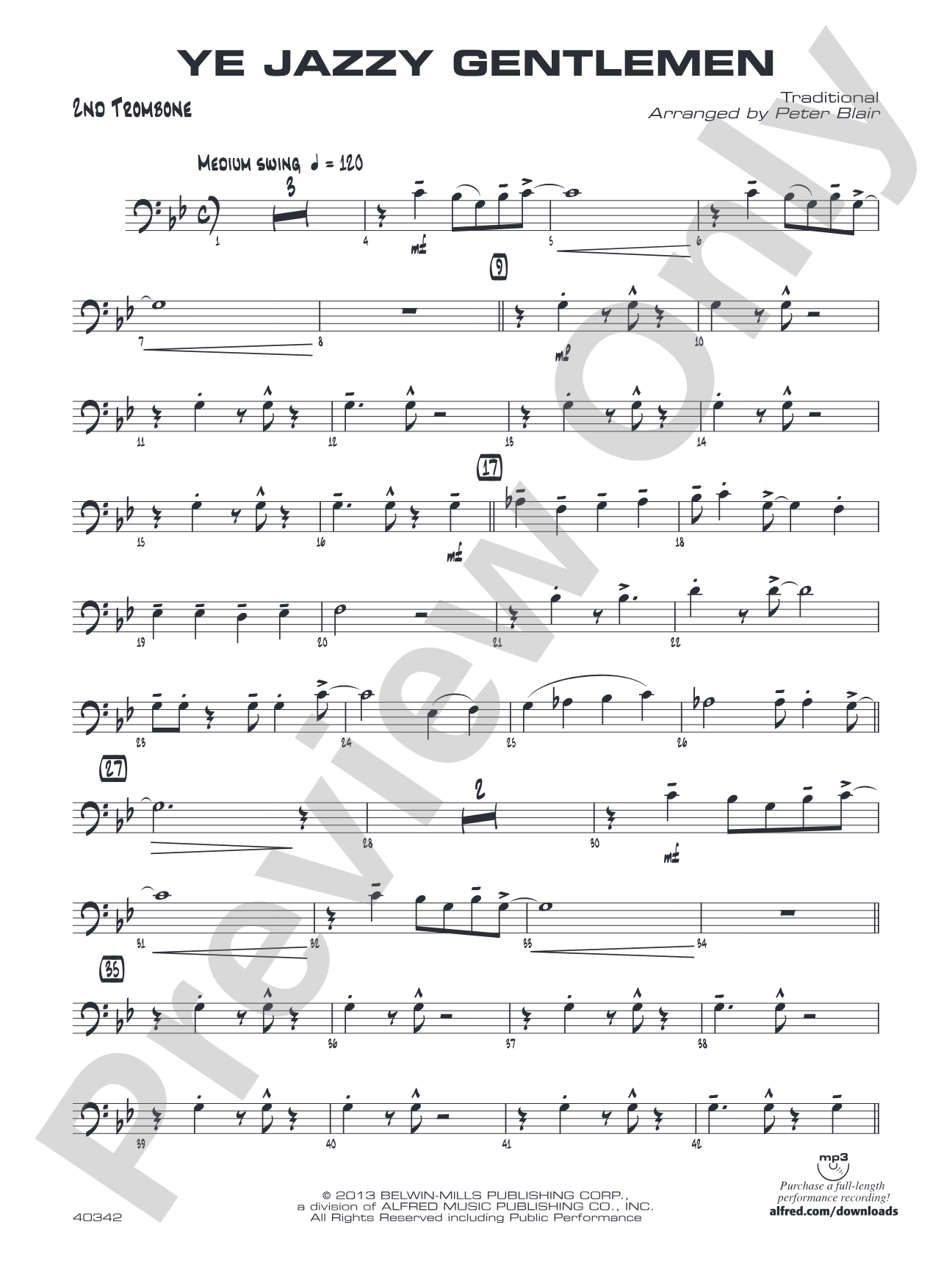 Ye Jazzy Gentlemen: 2nd Trombone