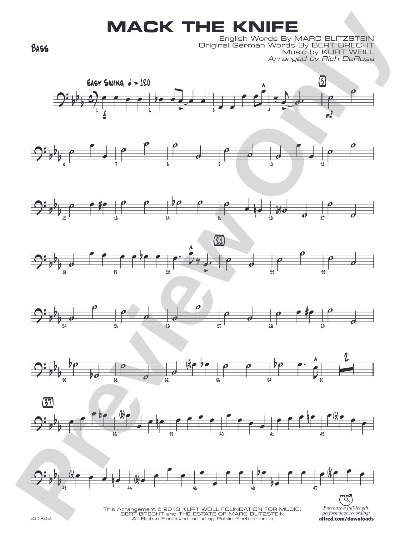 Mack the Knife: String Bass
