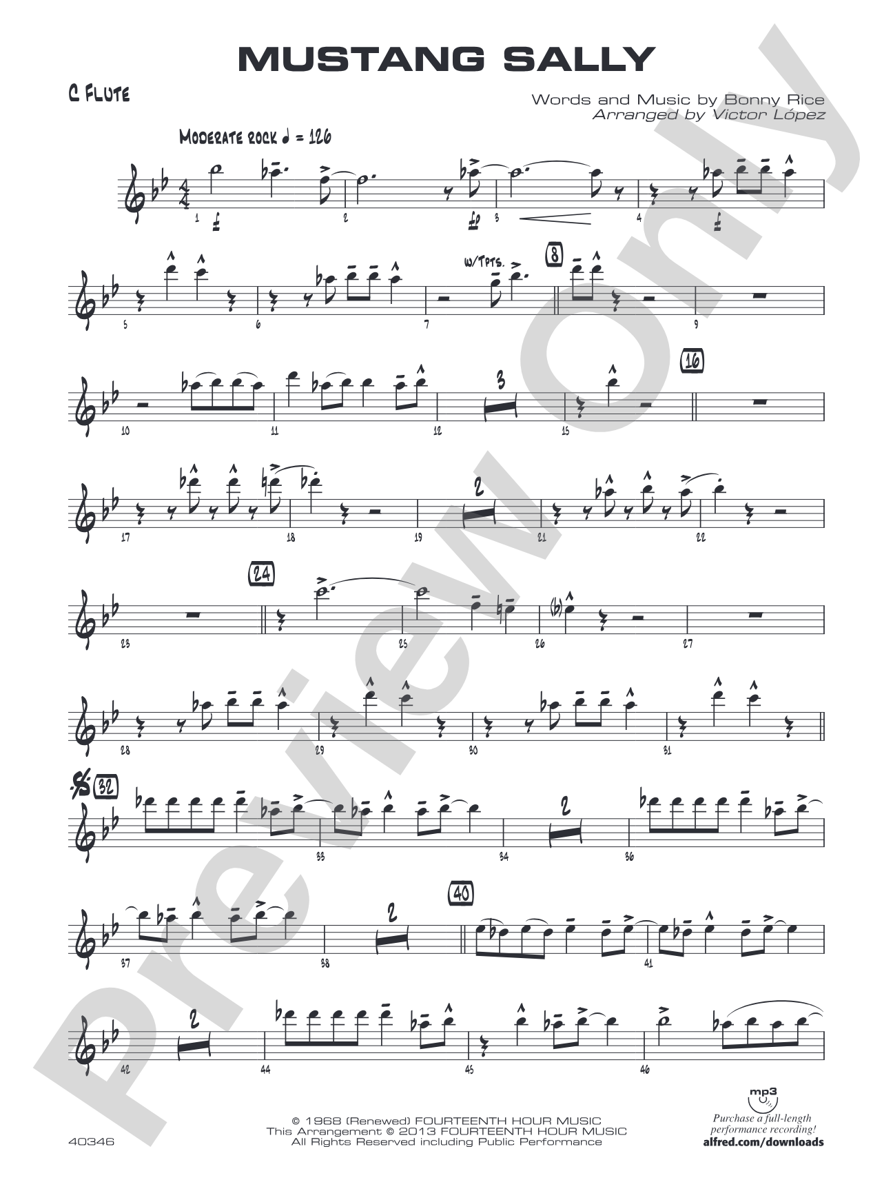 Mustang Sally: Flute