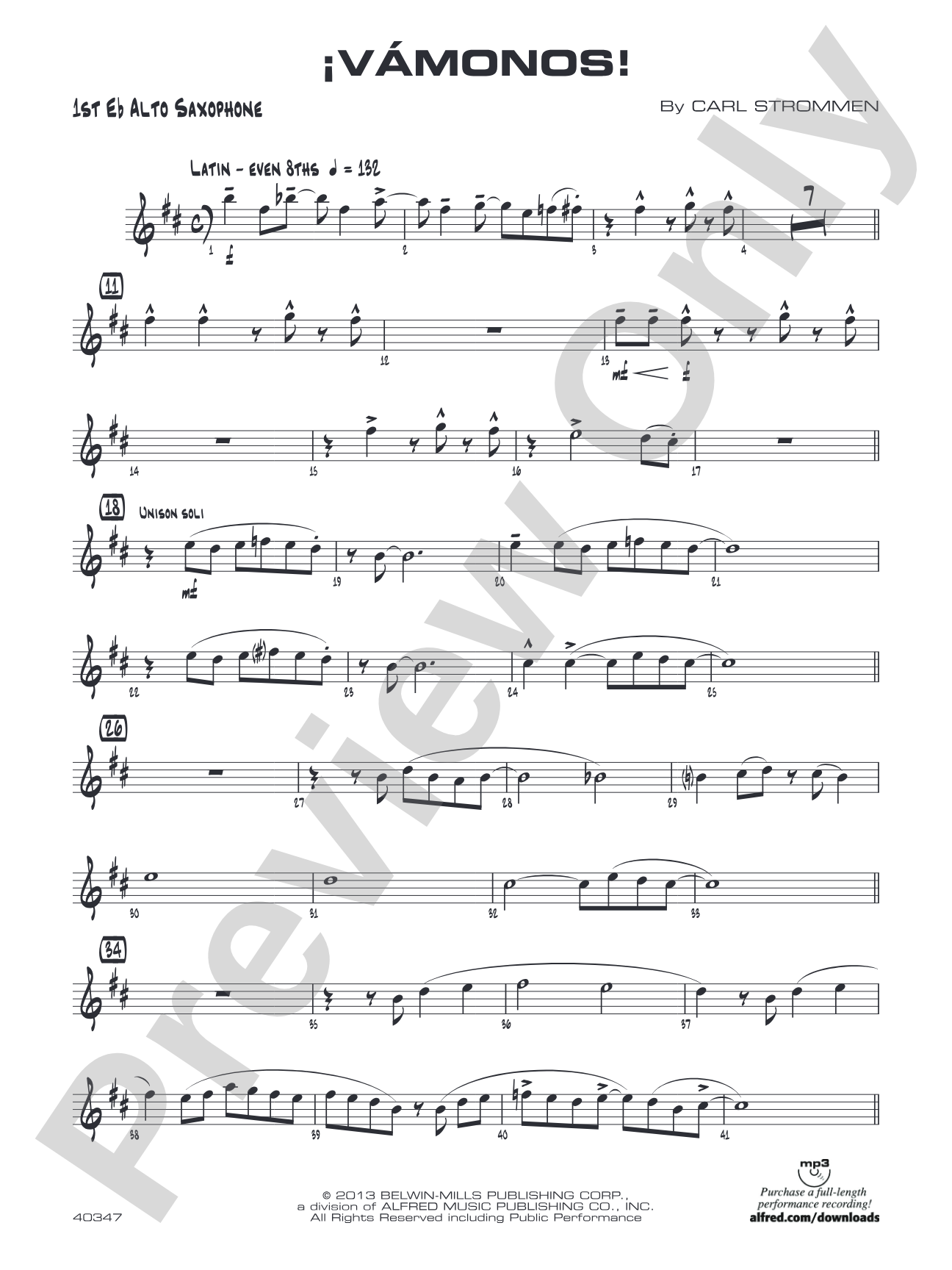 ¡Vámonos!: E-flat Alto Saxophone