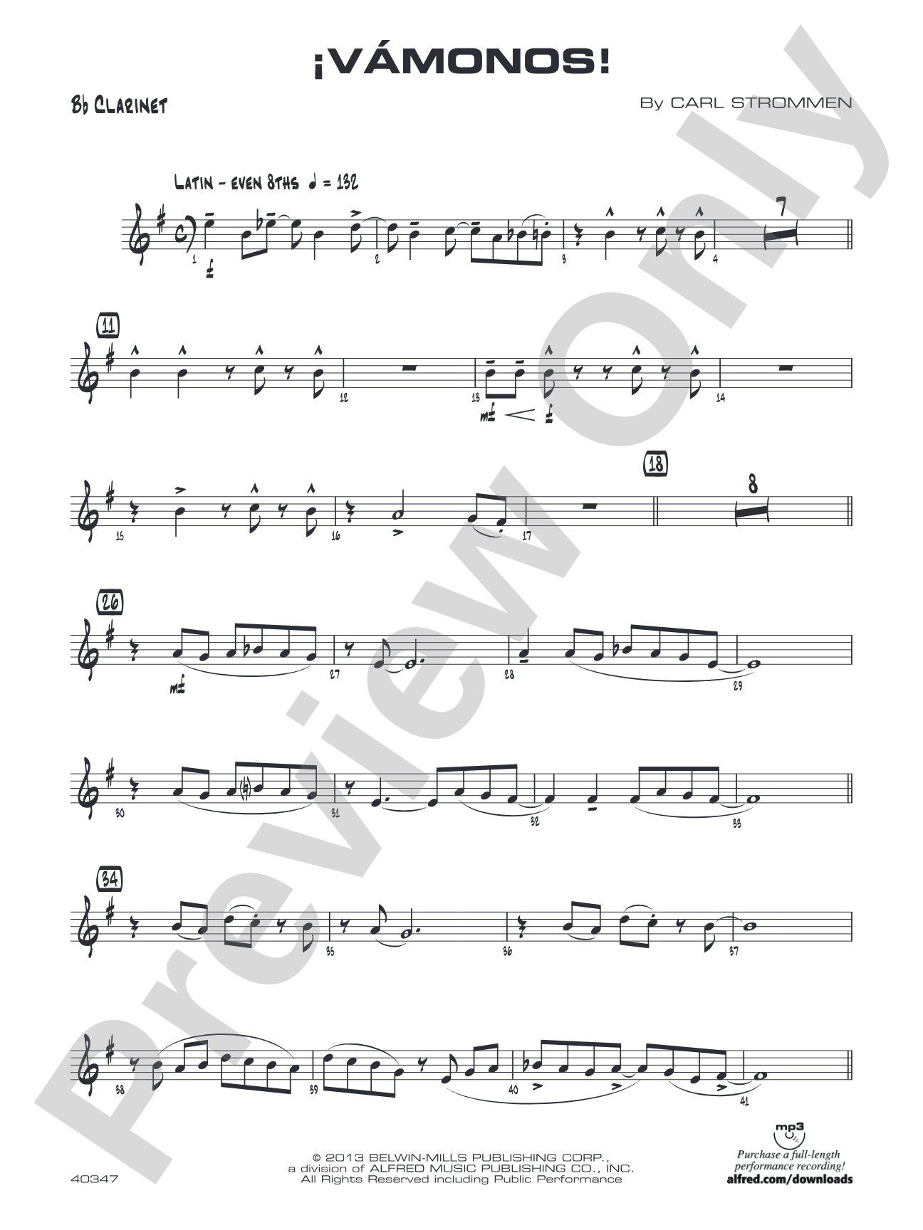 ¡Vámonos!: 1st B-flat Clarinet