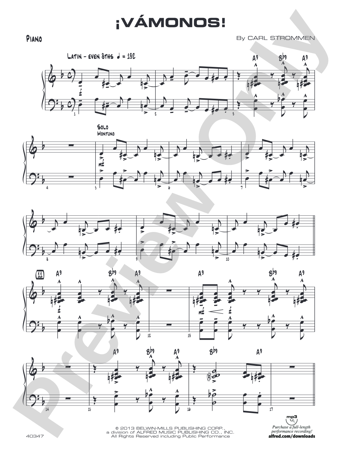 ¡Vámonos!: Piano Accompaniment