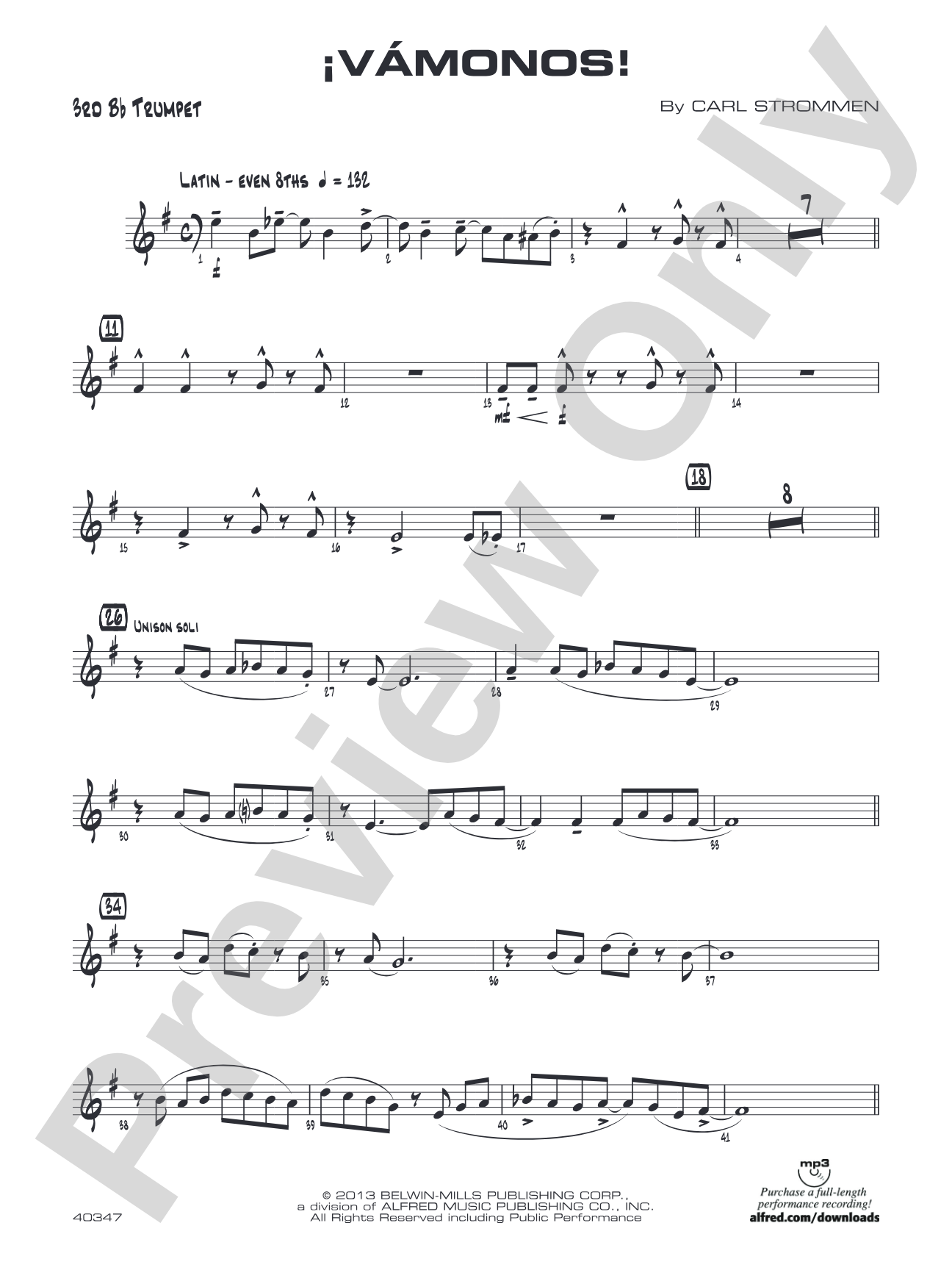 ¡Vámonos!: 3rd B-flat Trumpet