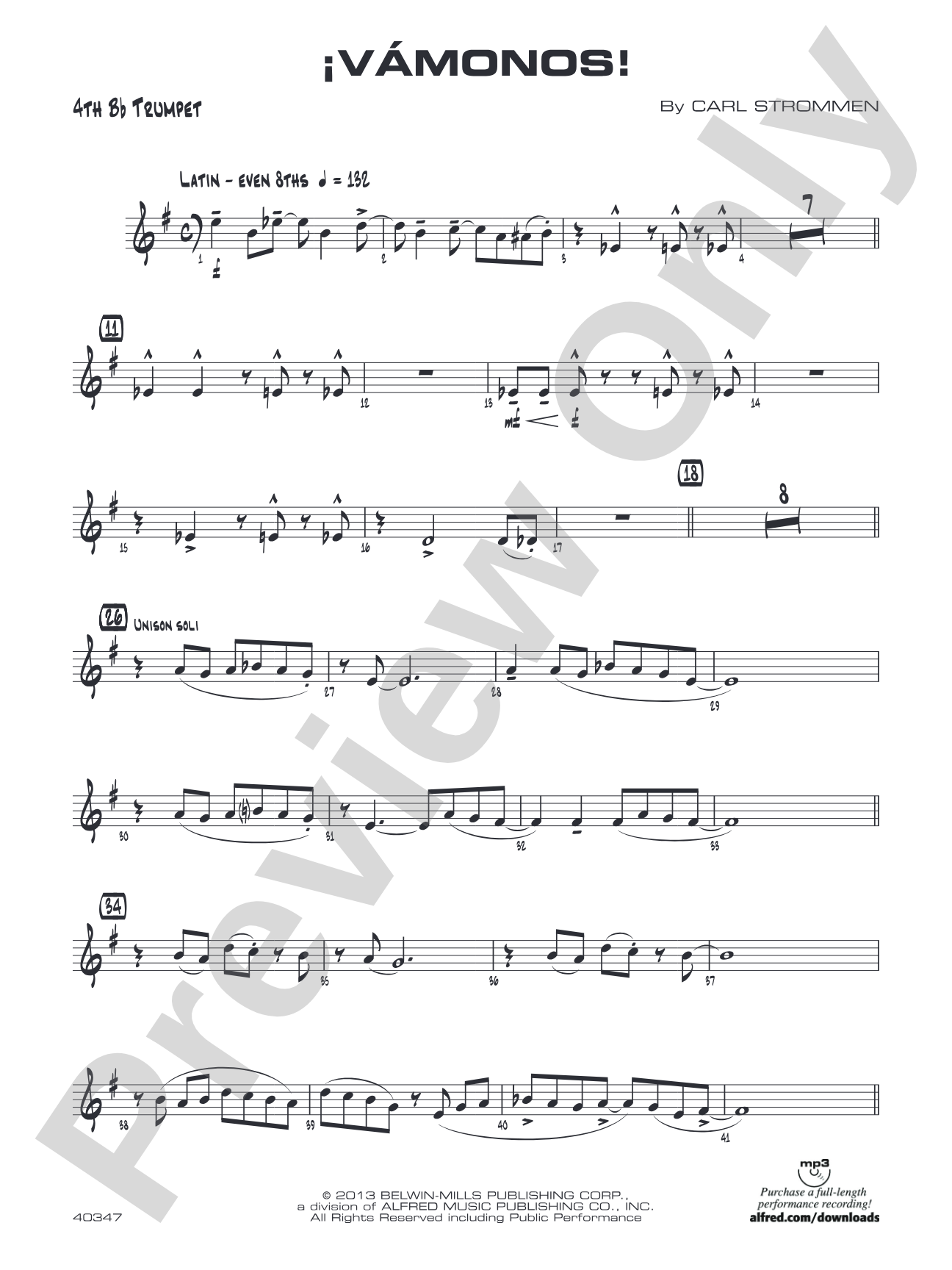 ¡Vámonos!: 4th B-flat Trumpet