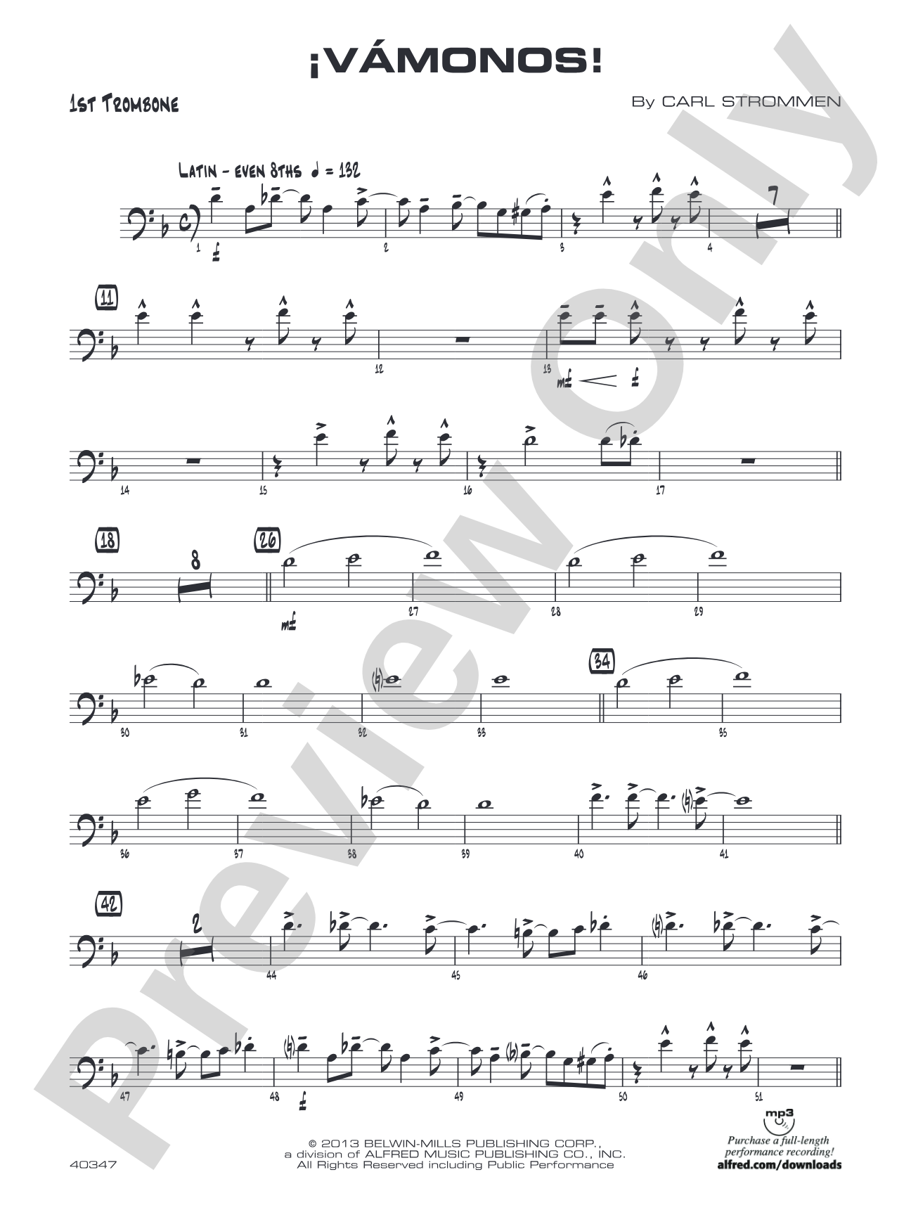 ¡Vámonos!: 1st Trombone