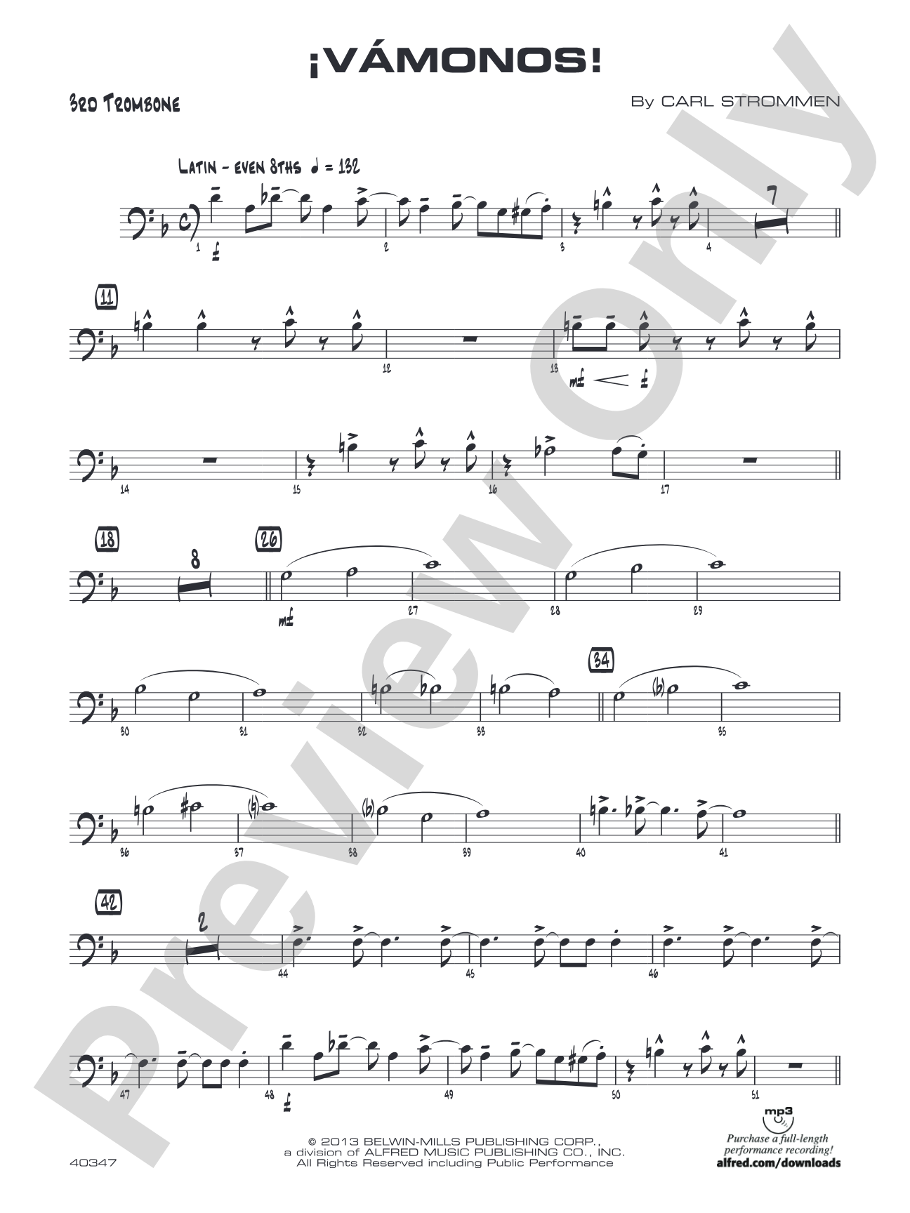 ¡Vámonos!: 3rd Trombone