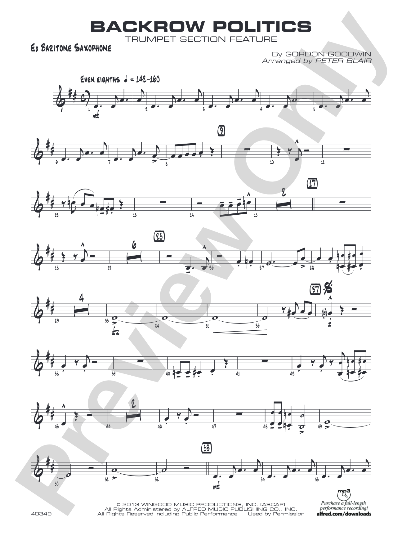 Backrow Politics: E-flat Baritone Saxophone