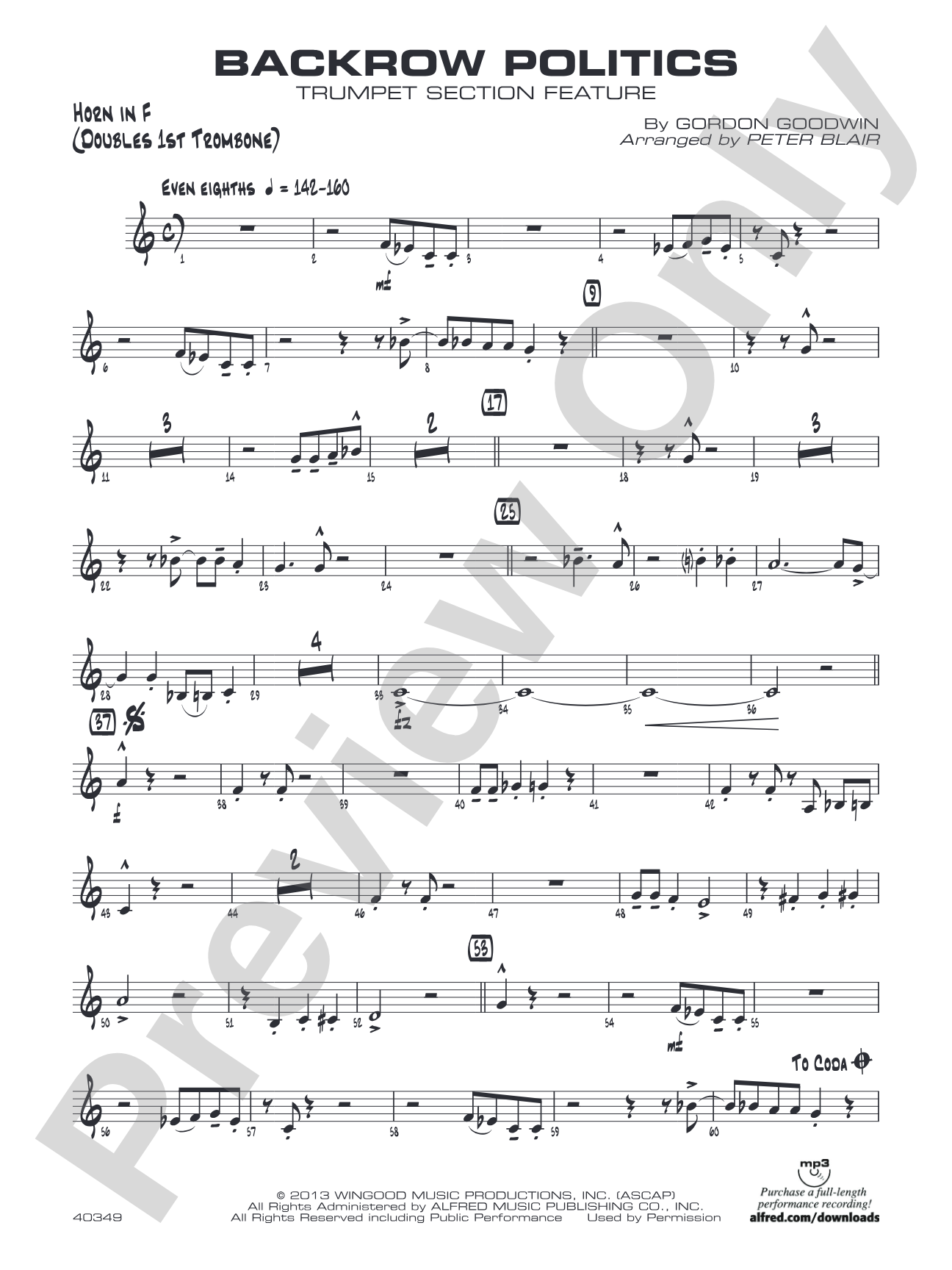 Backrow Politics: 1st F Horn