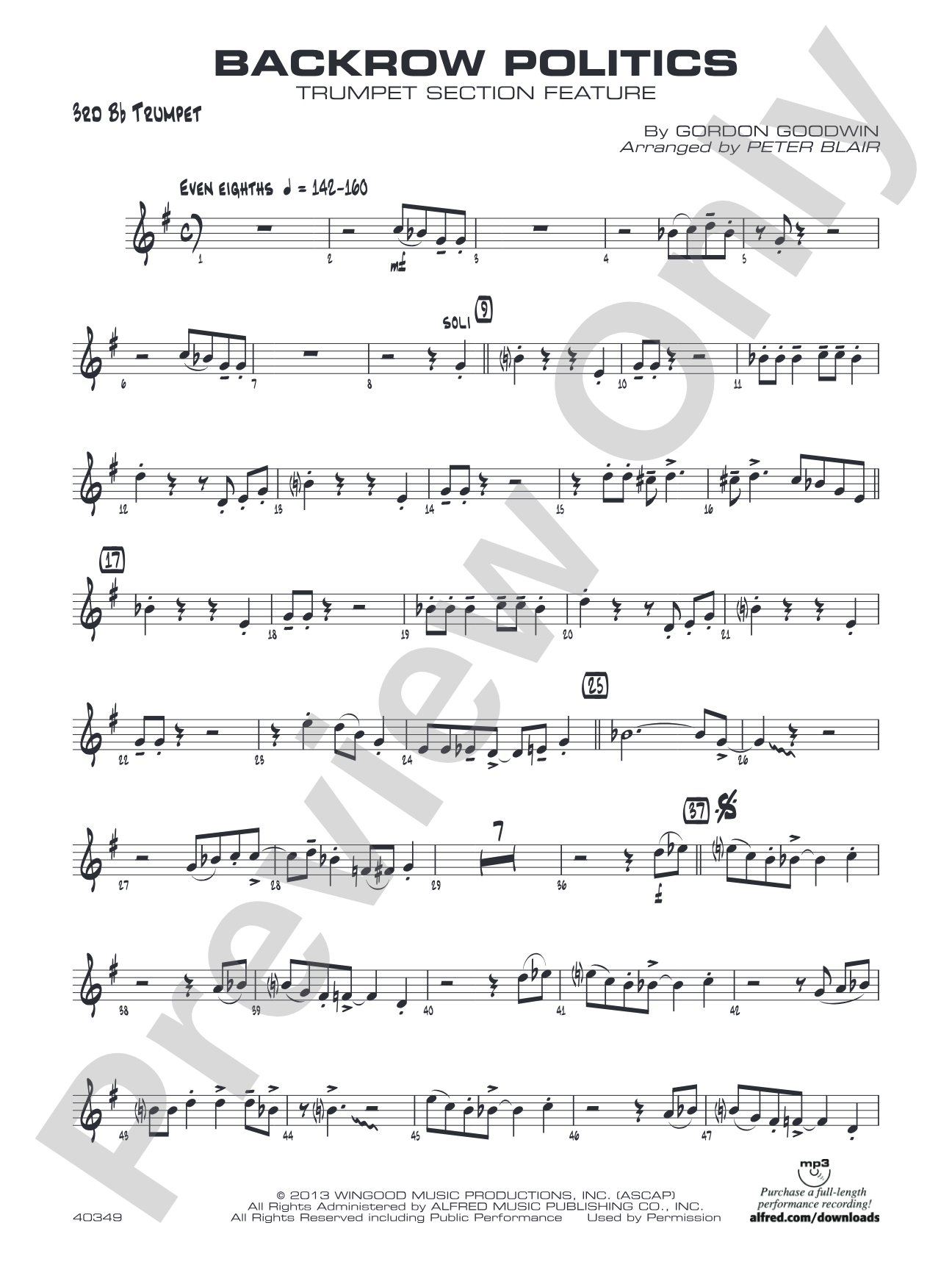 Backrow Politics: 3rd B-flat Trumpet