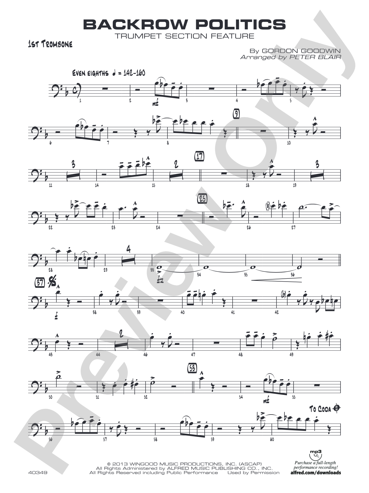 Backrow Politics: 1st Trombone