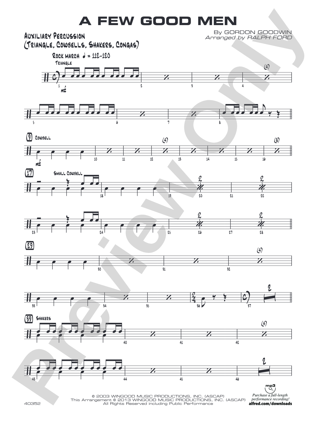 A Few Good Men: Auxiliary Percussion