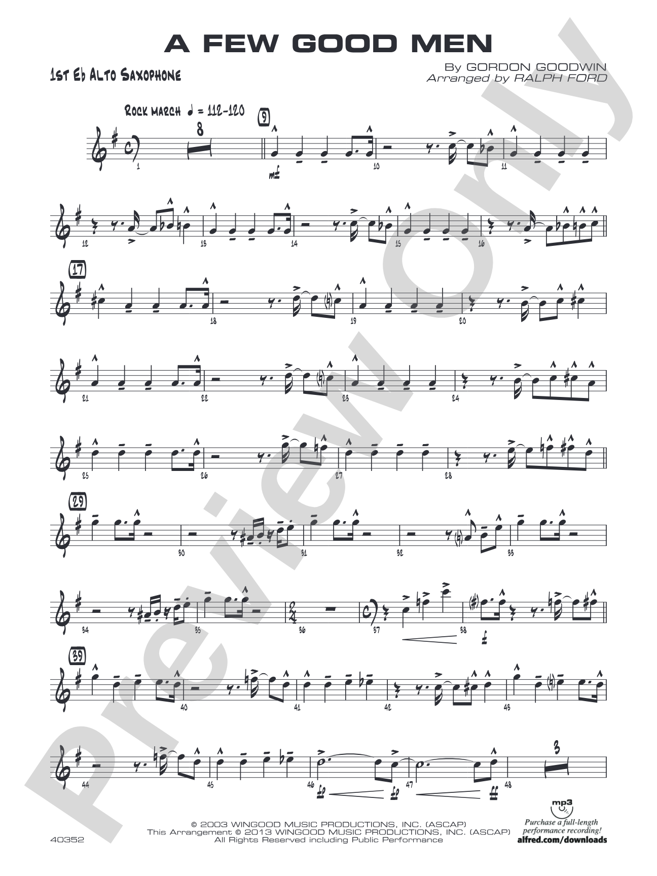 A Few Good Men: E-flat Alto Saxophone
