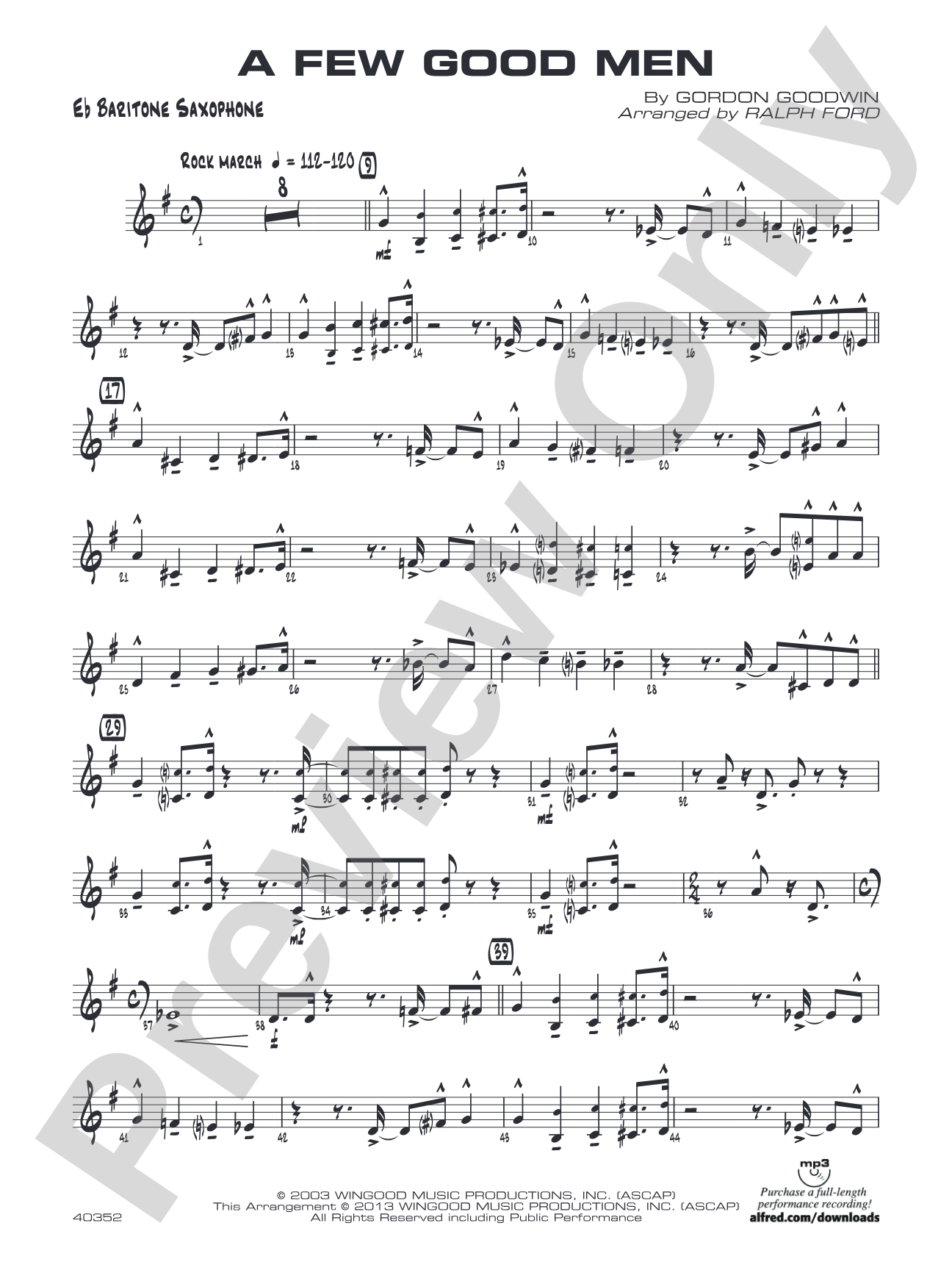 A Few Good Men: E-flat Baritone Saxophone