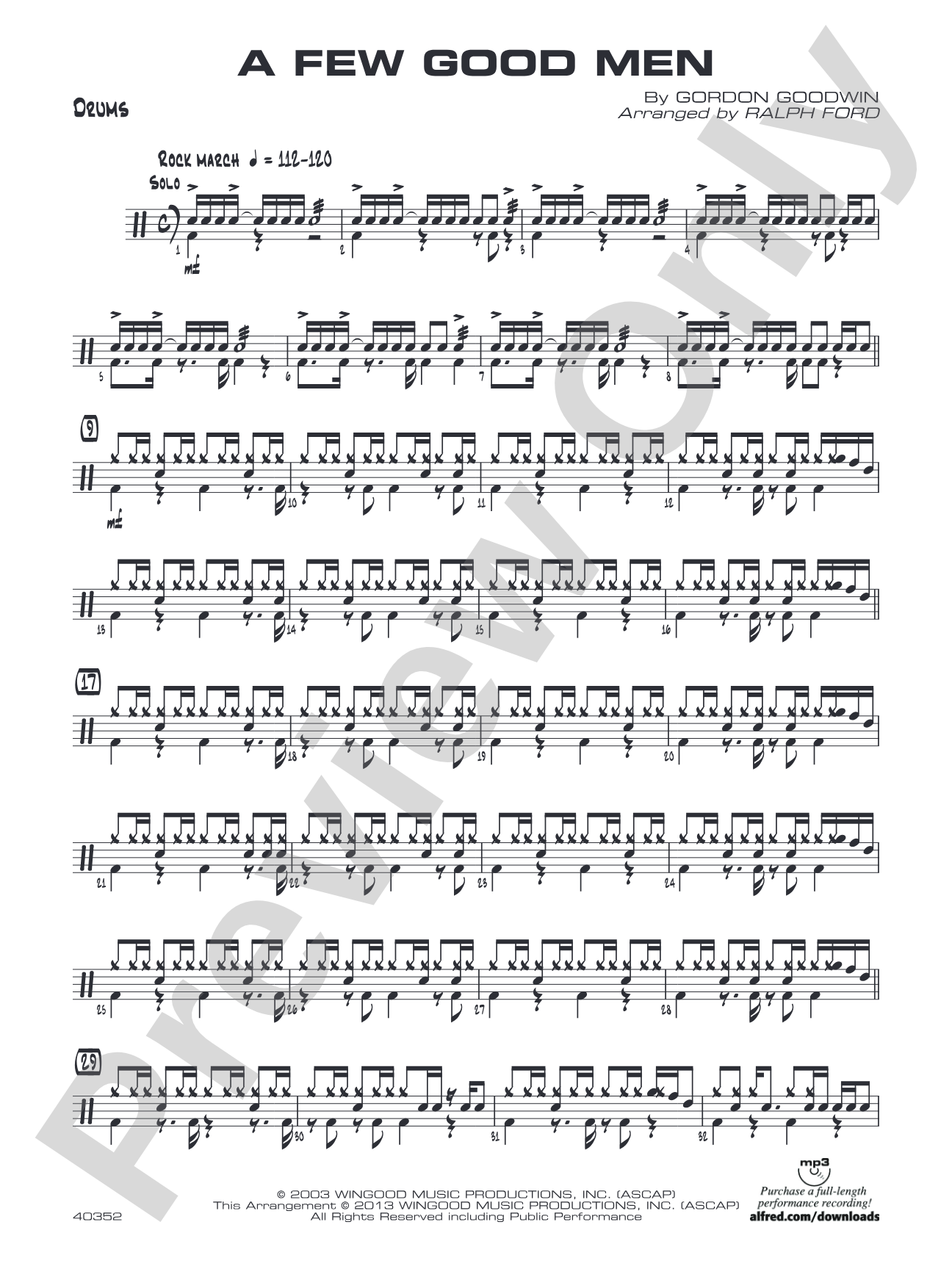 A Few Good Men: Drums