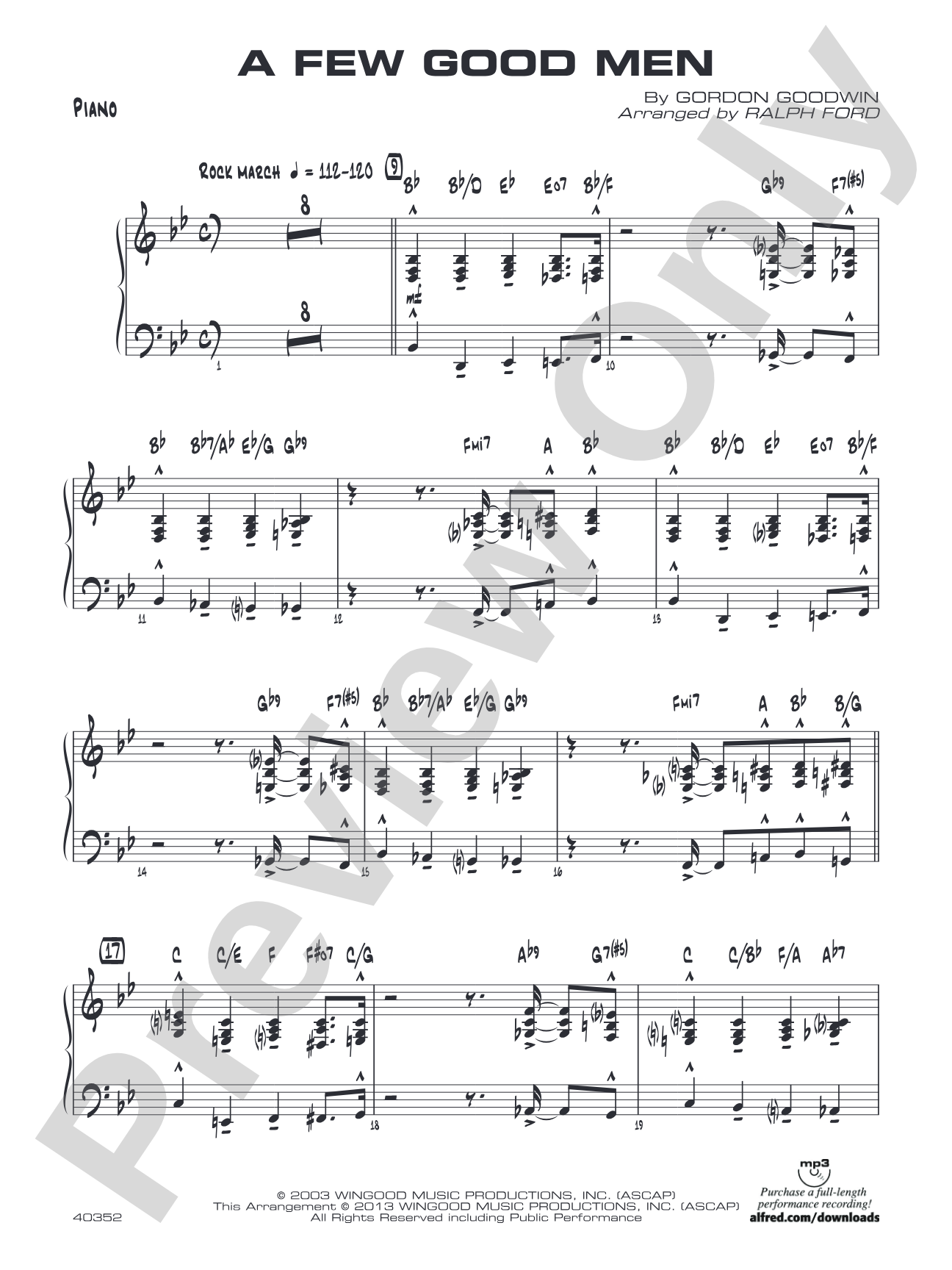 A Few Good Men: Piano Accompaniment