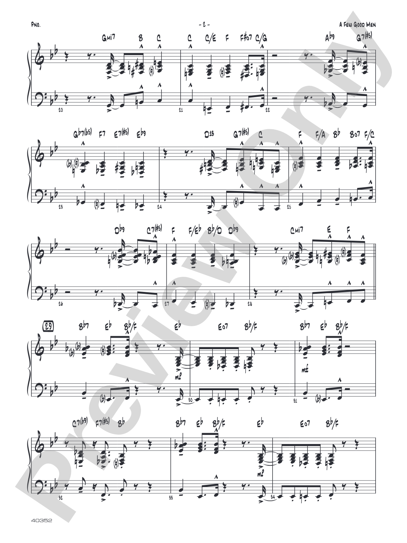 A Few Good Men: Piano Accompaniment