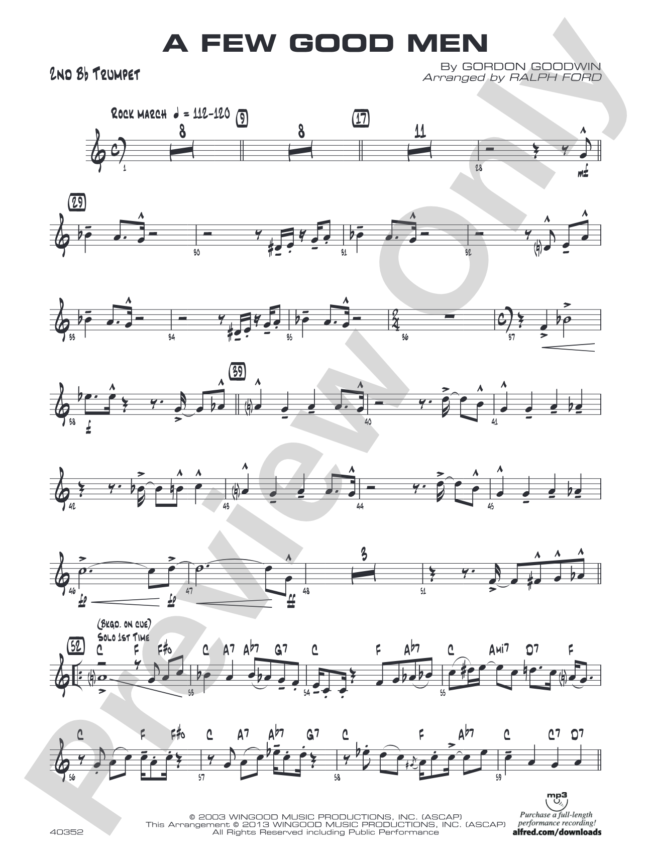 A Few Good Men: 2nd B-flat Trumpet